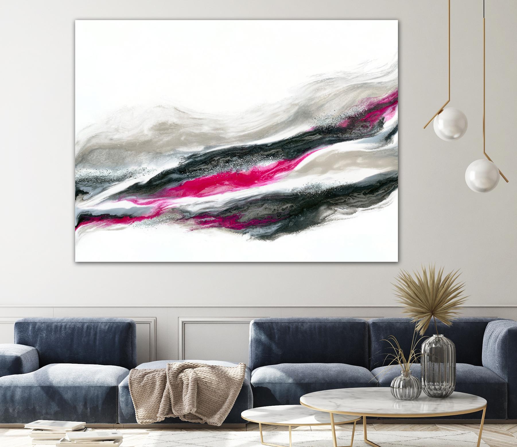 Frozen Ocean -2 by Alyson Mccrink on GIANT ART - pink abstract