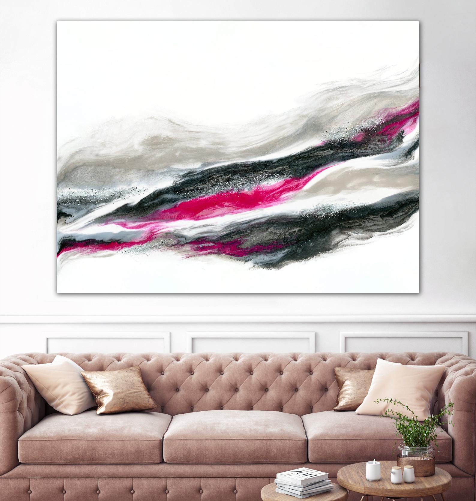 Frozen Ocean -2 by Alyson Mccrink on GIANT ART - pink abstract