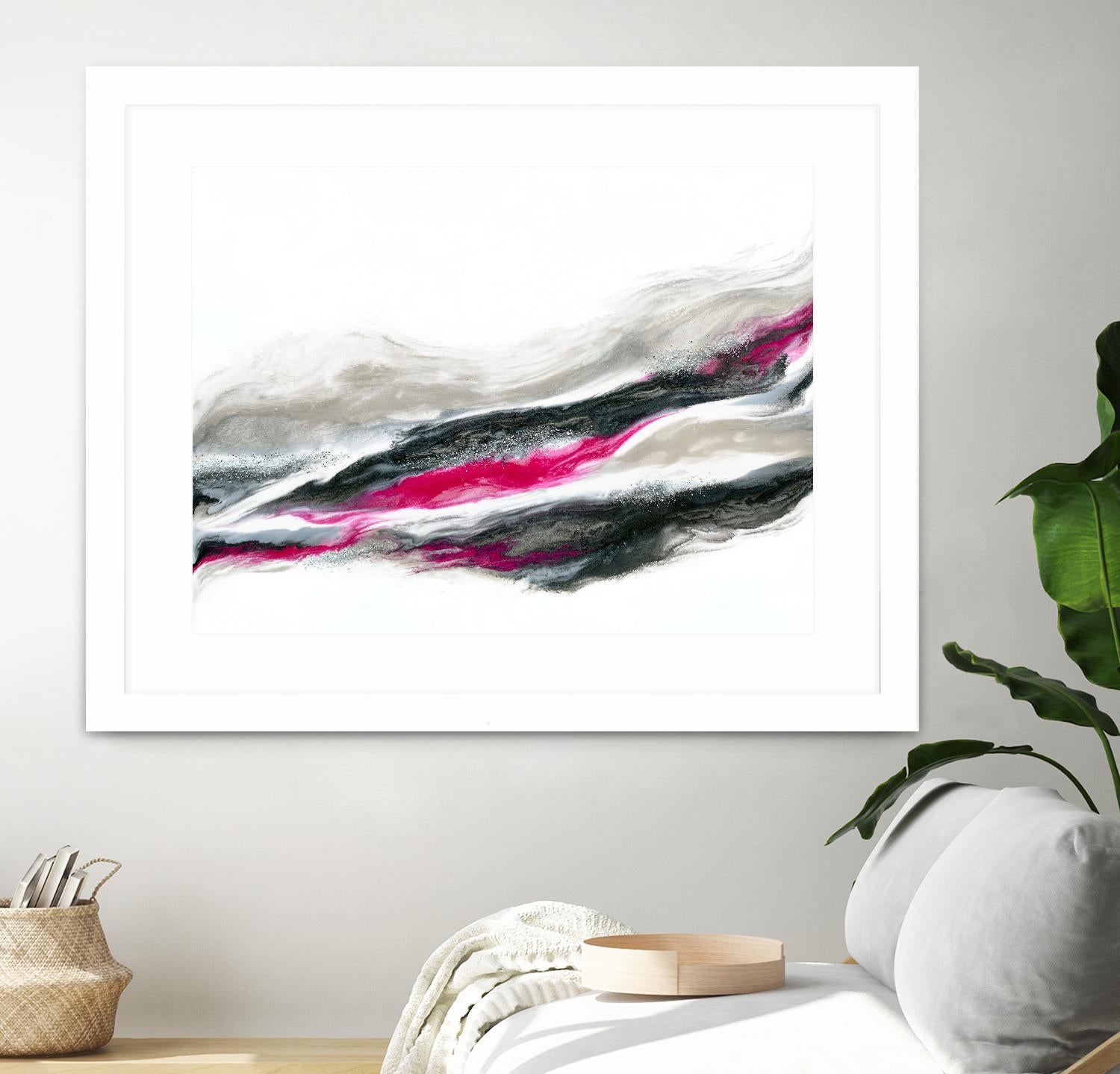Frozen Ocean -2 by Alyson Mccrink on GIANT ART - pink abstract