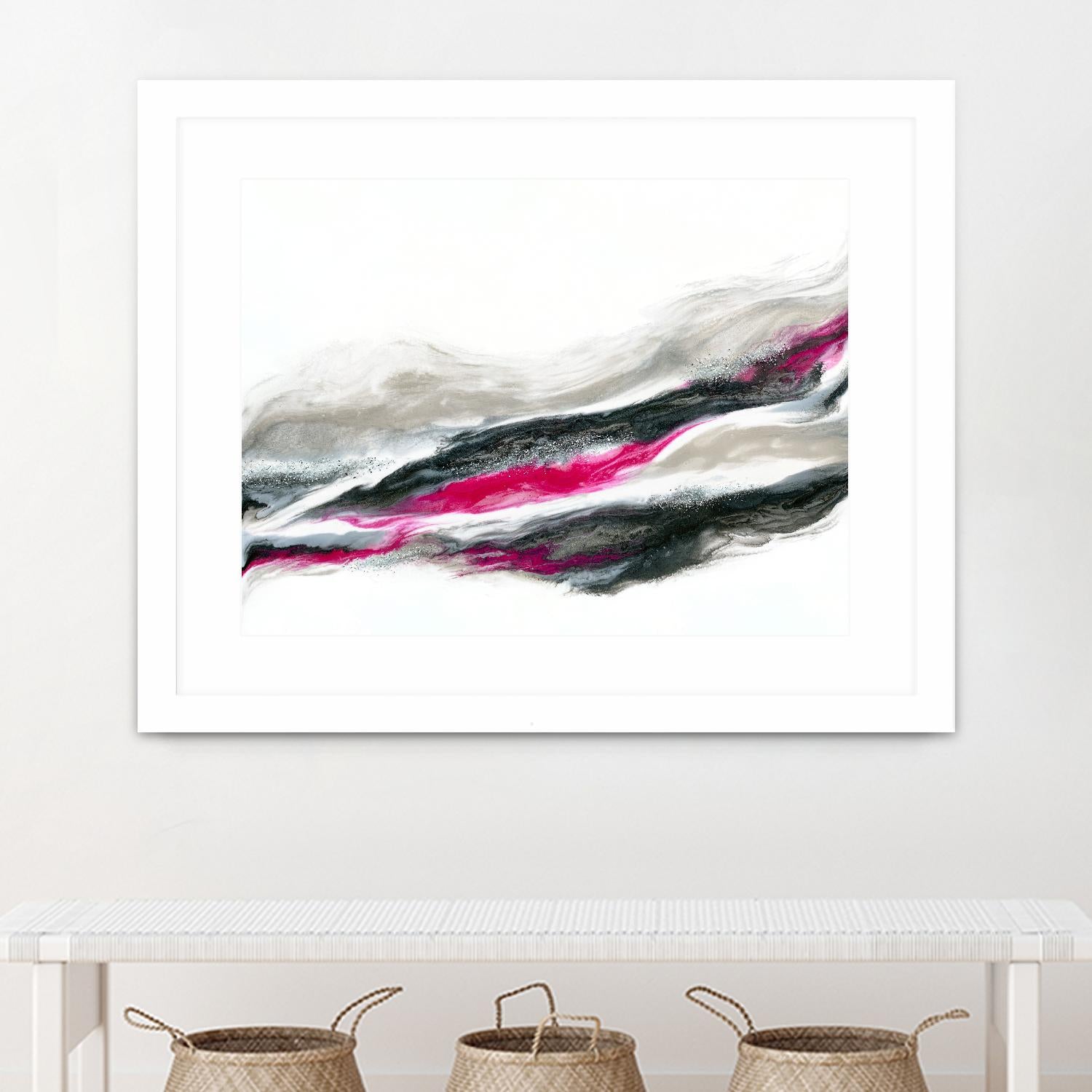 Frozen Ocean -2 by Alyson Mccrink on GIANT ART - pink abstract