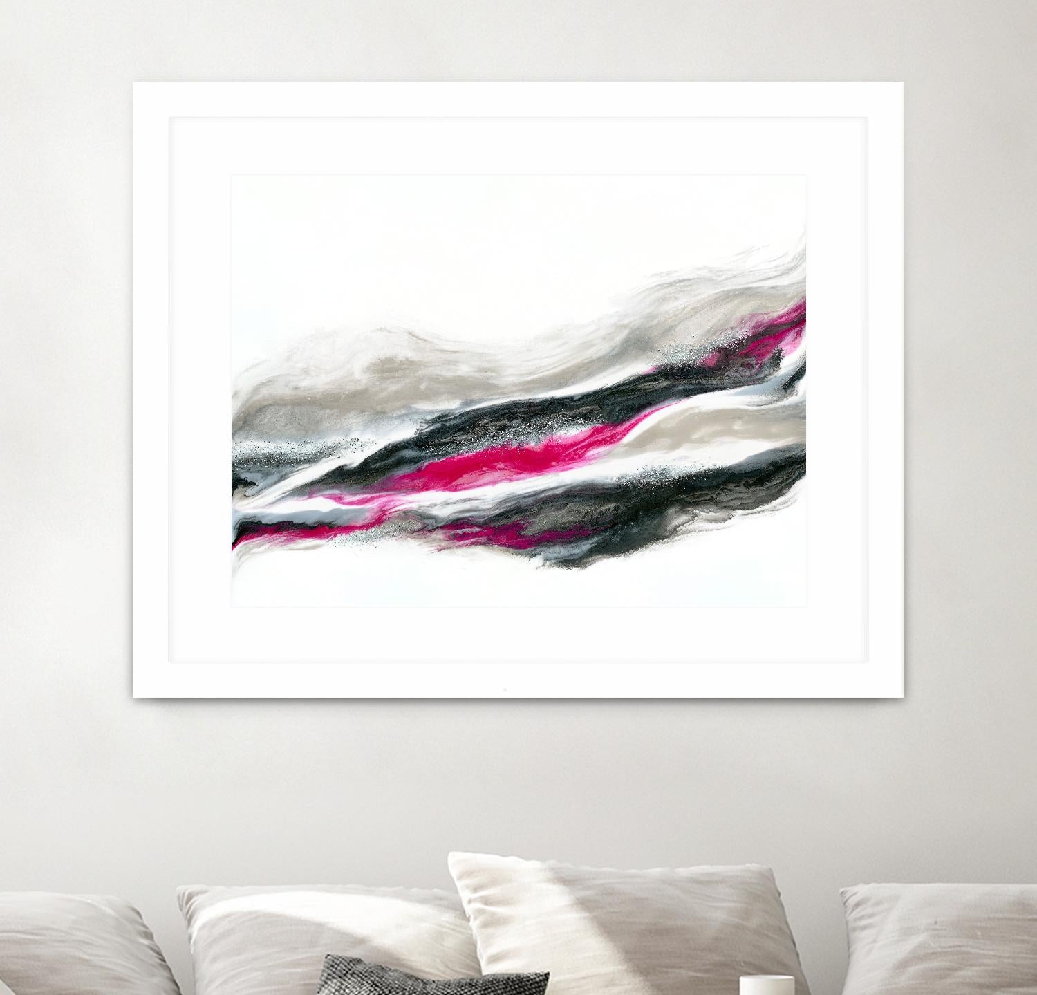 Frozen Ocean -2 by Alyson Mccrink on GIANT ART - pink abstract