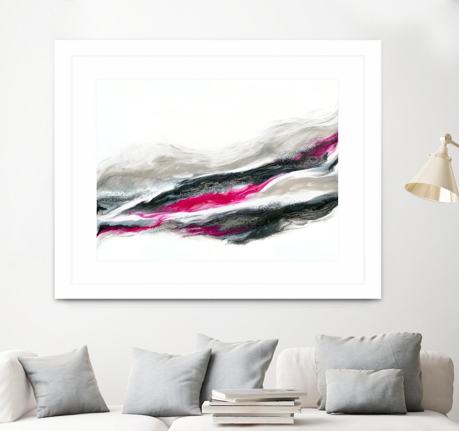 Frozen Ocean -2 by Alyson Mccrink on GIANT ART - pink abstract