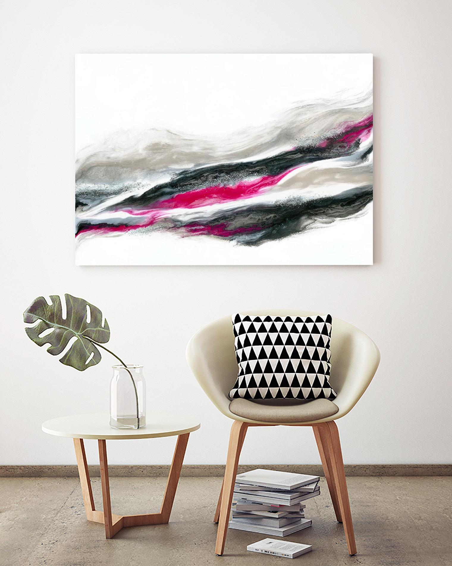 Frozen Ocean -2 by Alyson Mccrink on GIANT ART - pink abstract