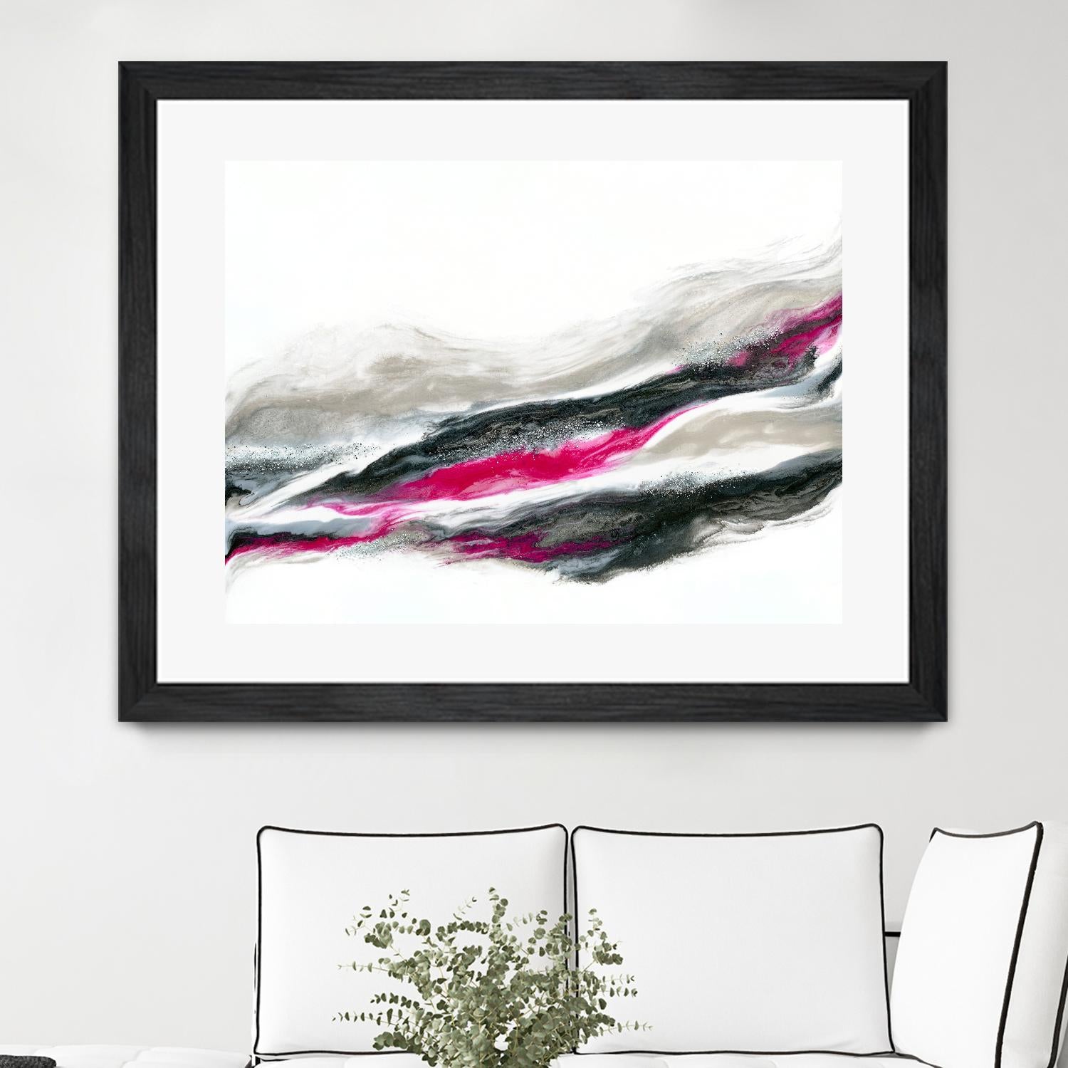 Frozen Ocean -2 by Alyson Mccrink on GIANT ART - pink abstract