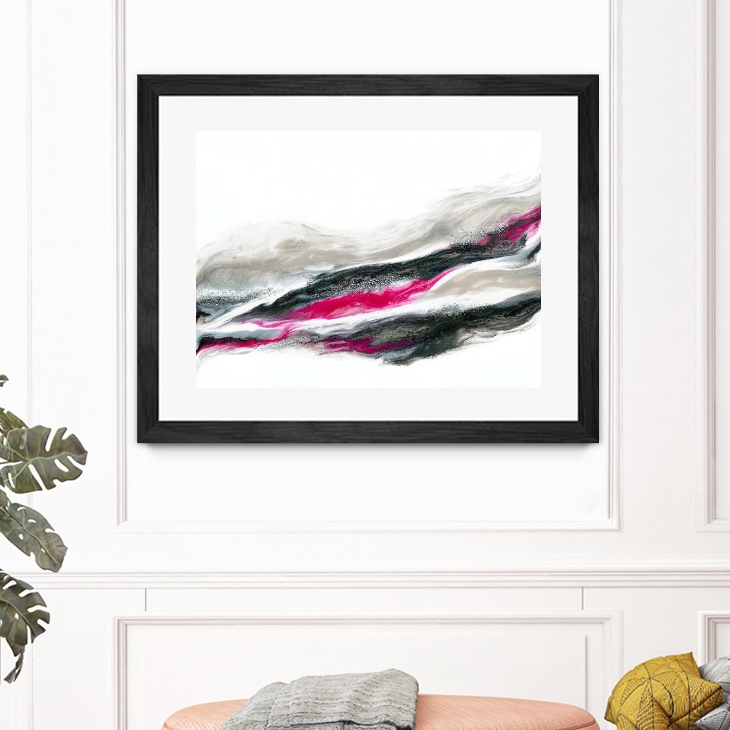 Frozen Ocean -2 by Alyson Mccrink on GIANT ART - pink abstract