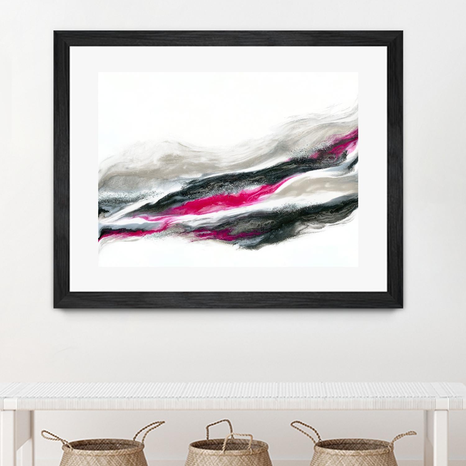 Frozen Ocean -2 by Alyson Mccrink on GIANT ART - pink abstract