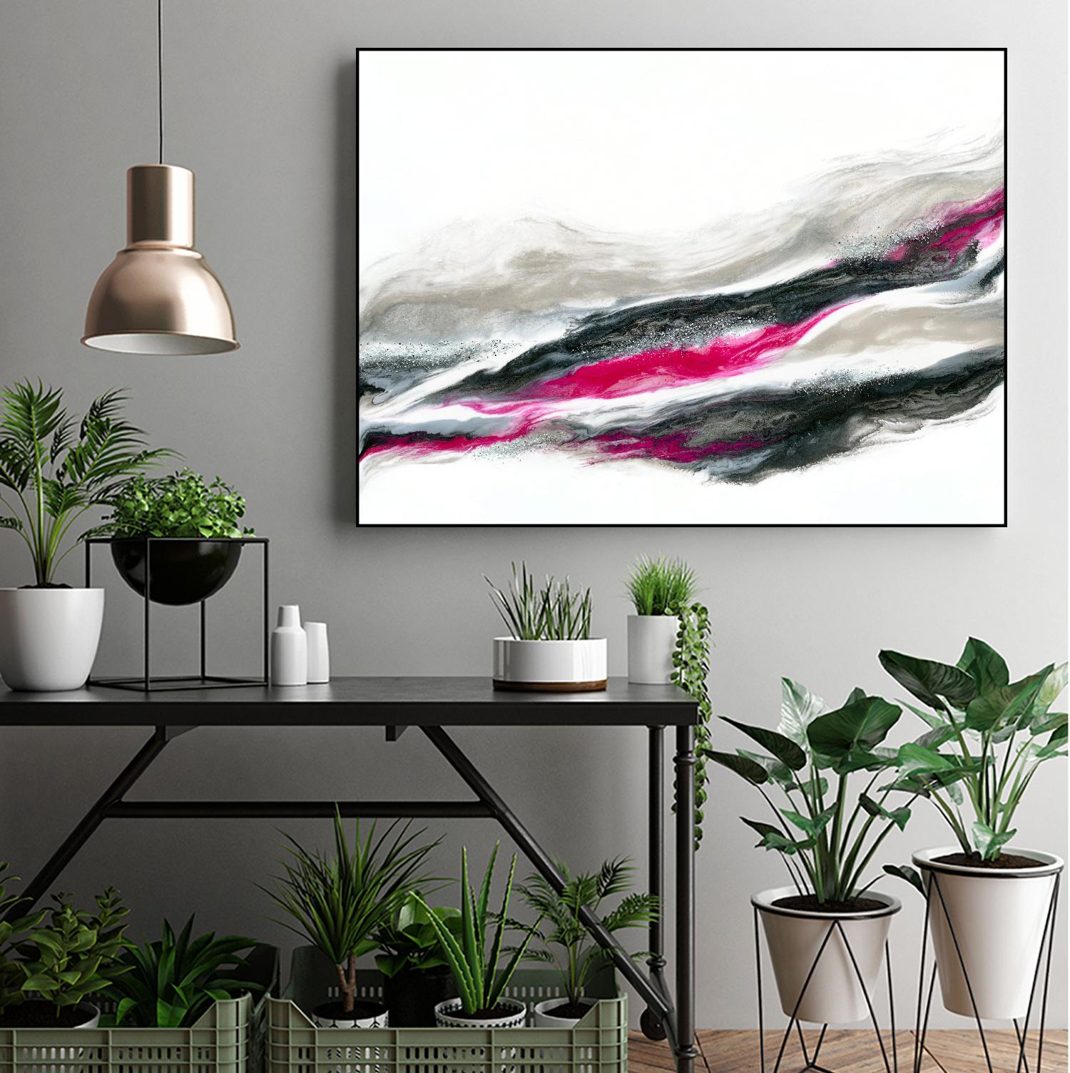 Frozen Ocean -2 by Alyson Mccrink on GIANT ART - pink abstract