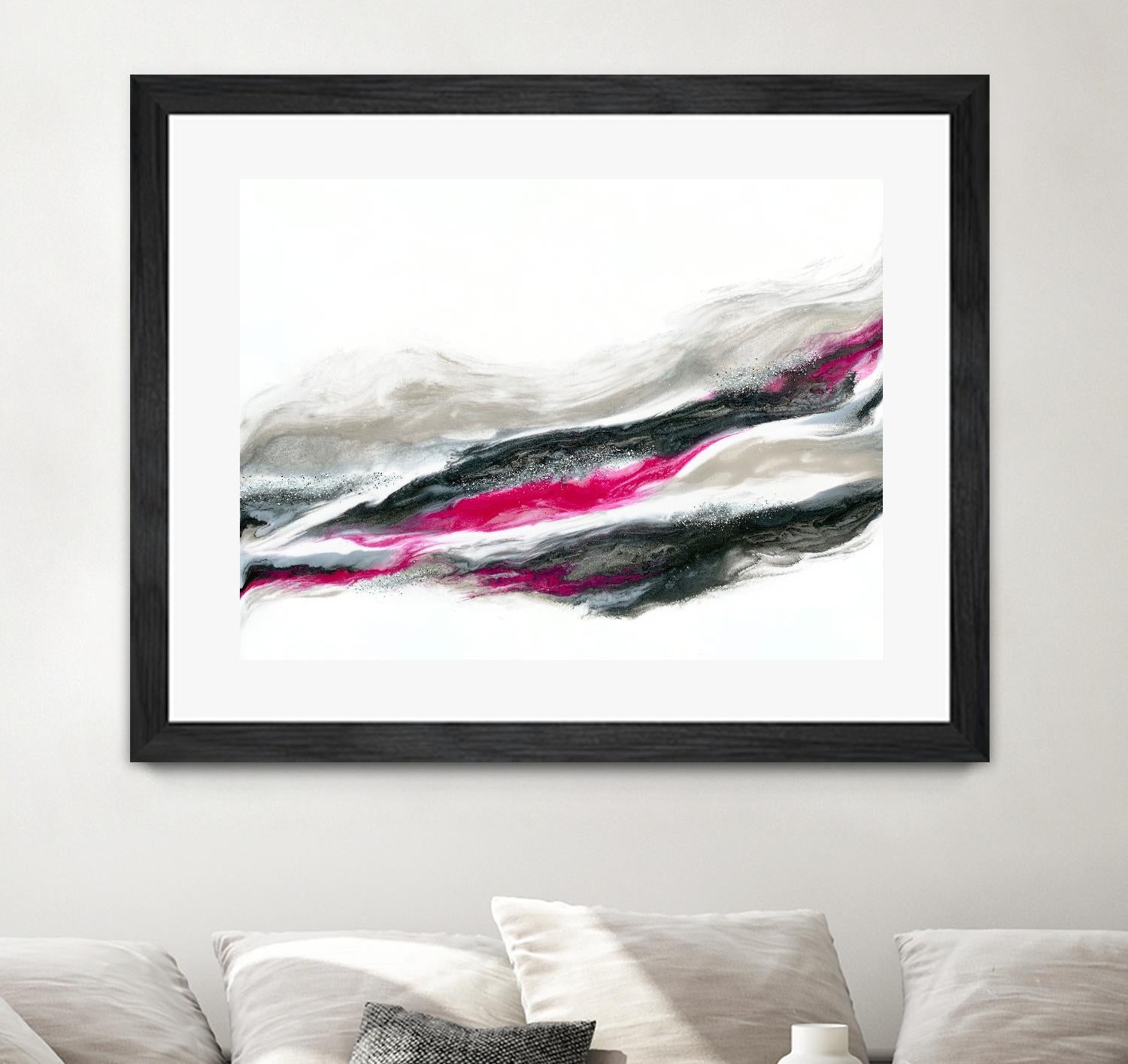 Frozen Ocean -2 by Alyson Mccrink on GIANT ART - pink abstract