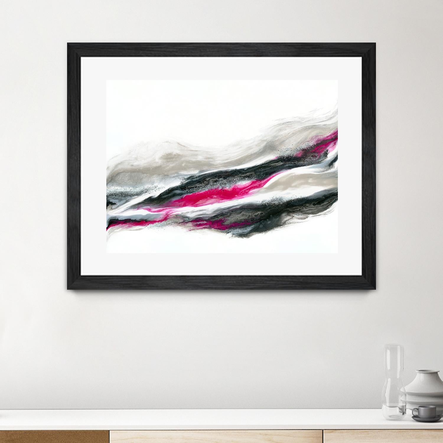 Frozen Ocean -2 by Alyson Mccrink on GIANT ART - pink abstract