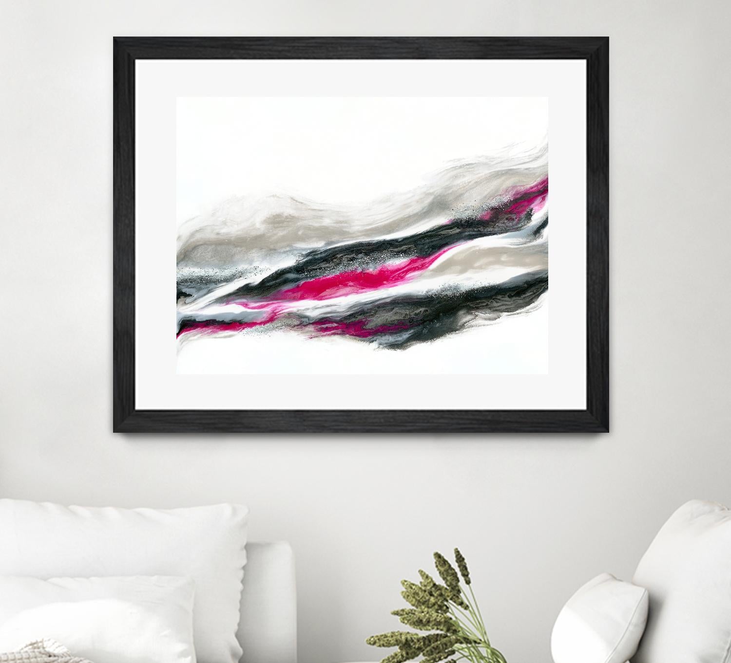 Frozen Ocean -2 by Alyson Mccrink on GIANT ART - pink abstract