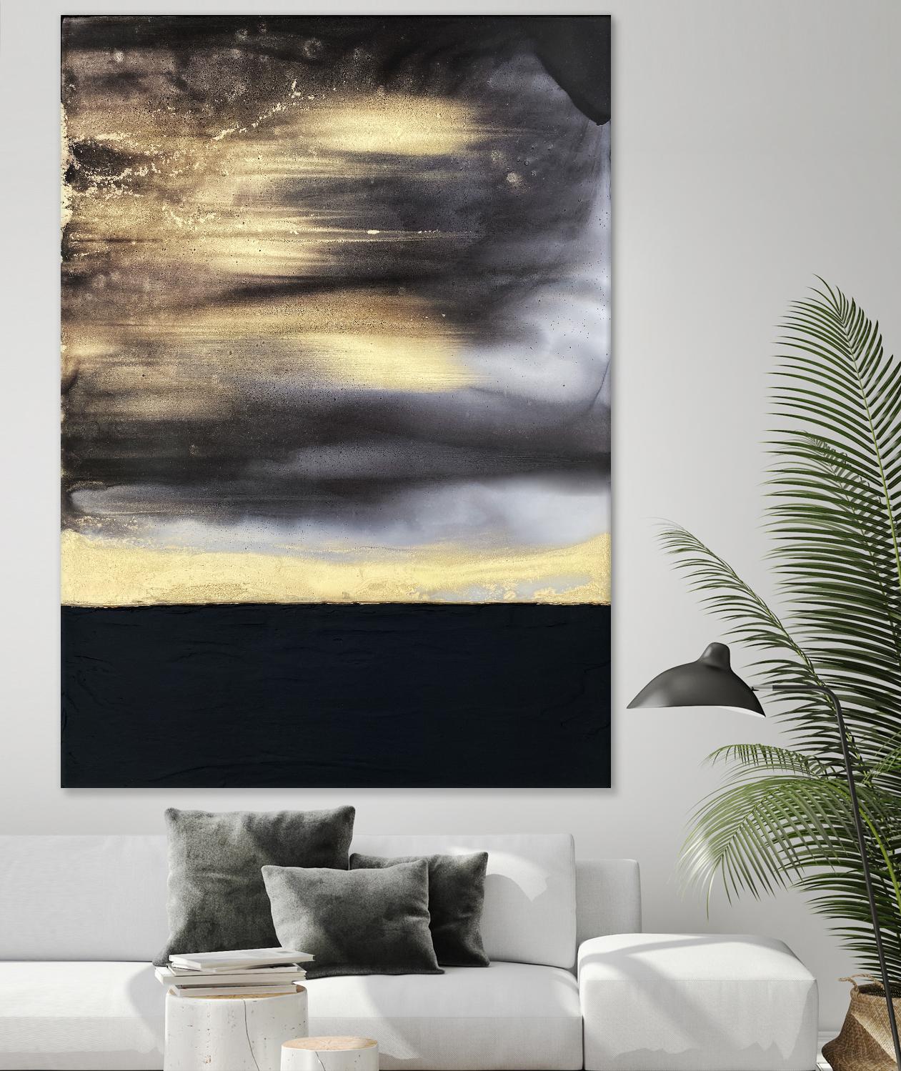 Golden Dawn -Purple by Alyson Mccrink on GIANT ART - beige abstract horizon
