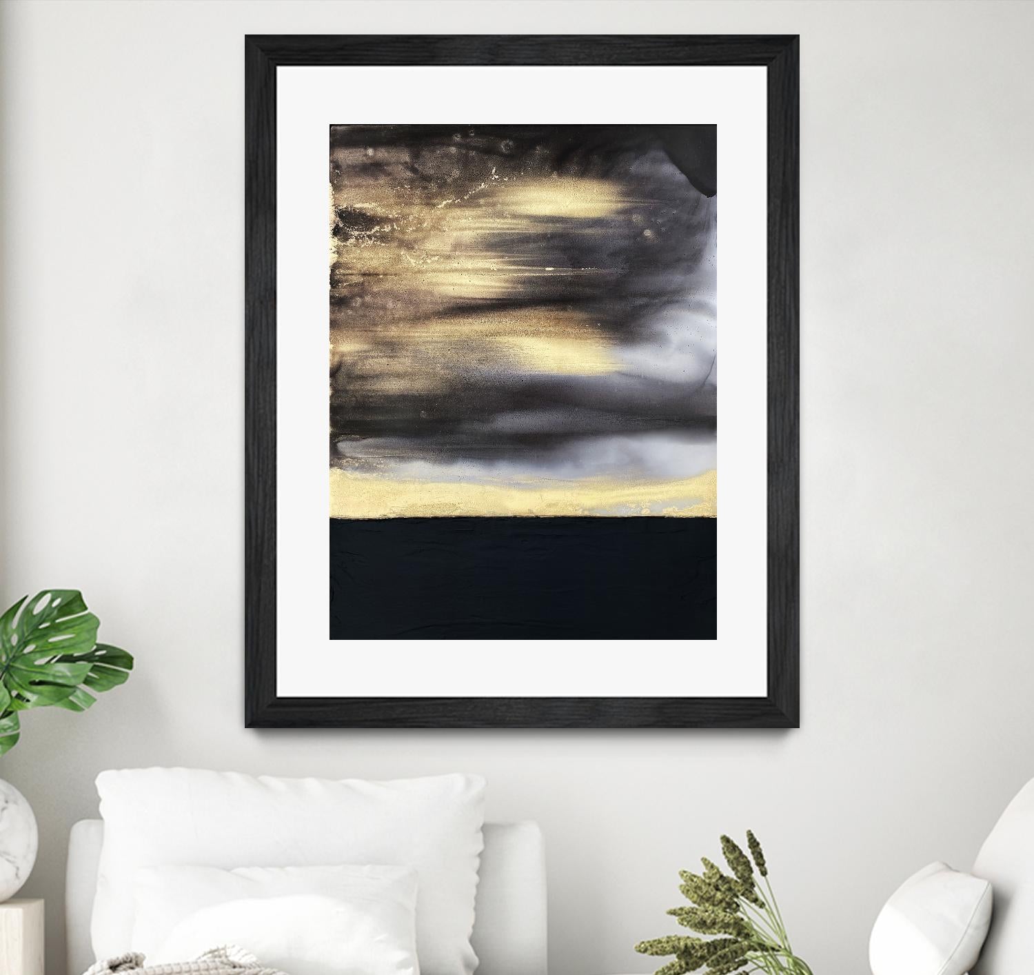 Golden Dawn -Purple by Alyson Mccrink on GIANT ART - beige abstract horizon