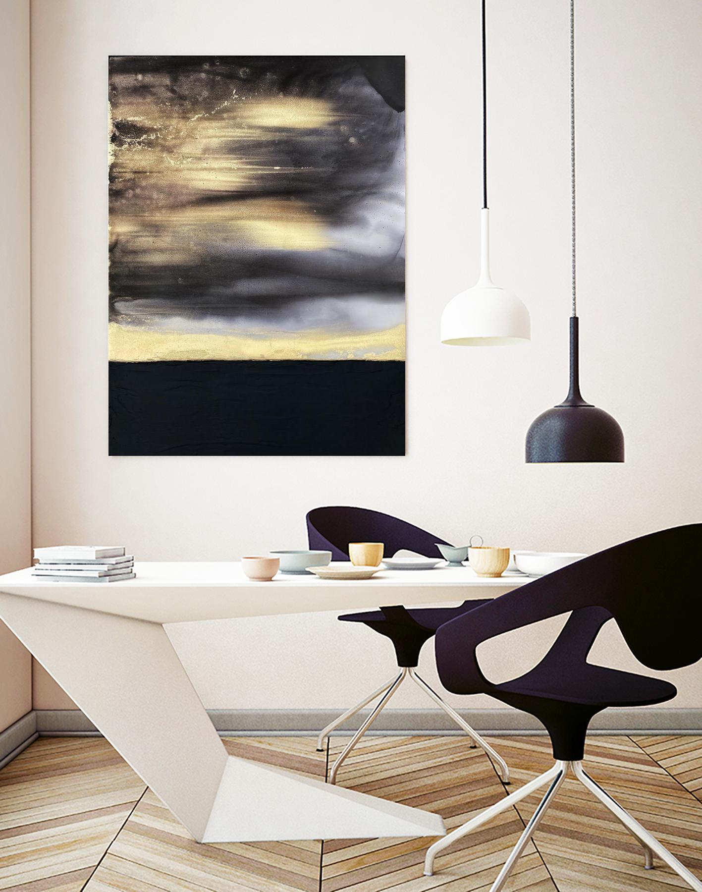 Golden Dawn -Purple by Alyson Mccrink on GIANT ART - beige abstract horizon
