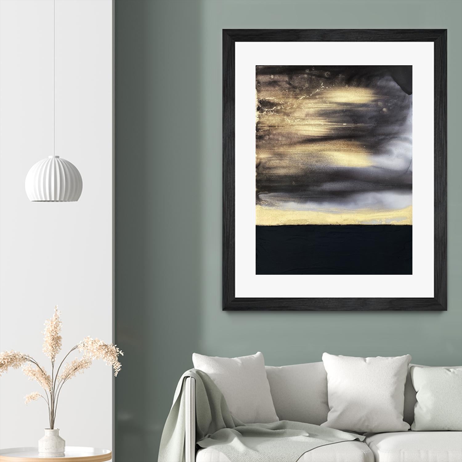 Golden Dawn -Purple by Alyson Mccrink on GIANT ART - beige abstract horizon