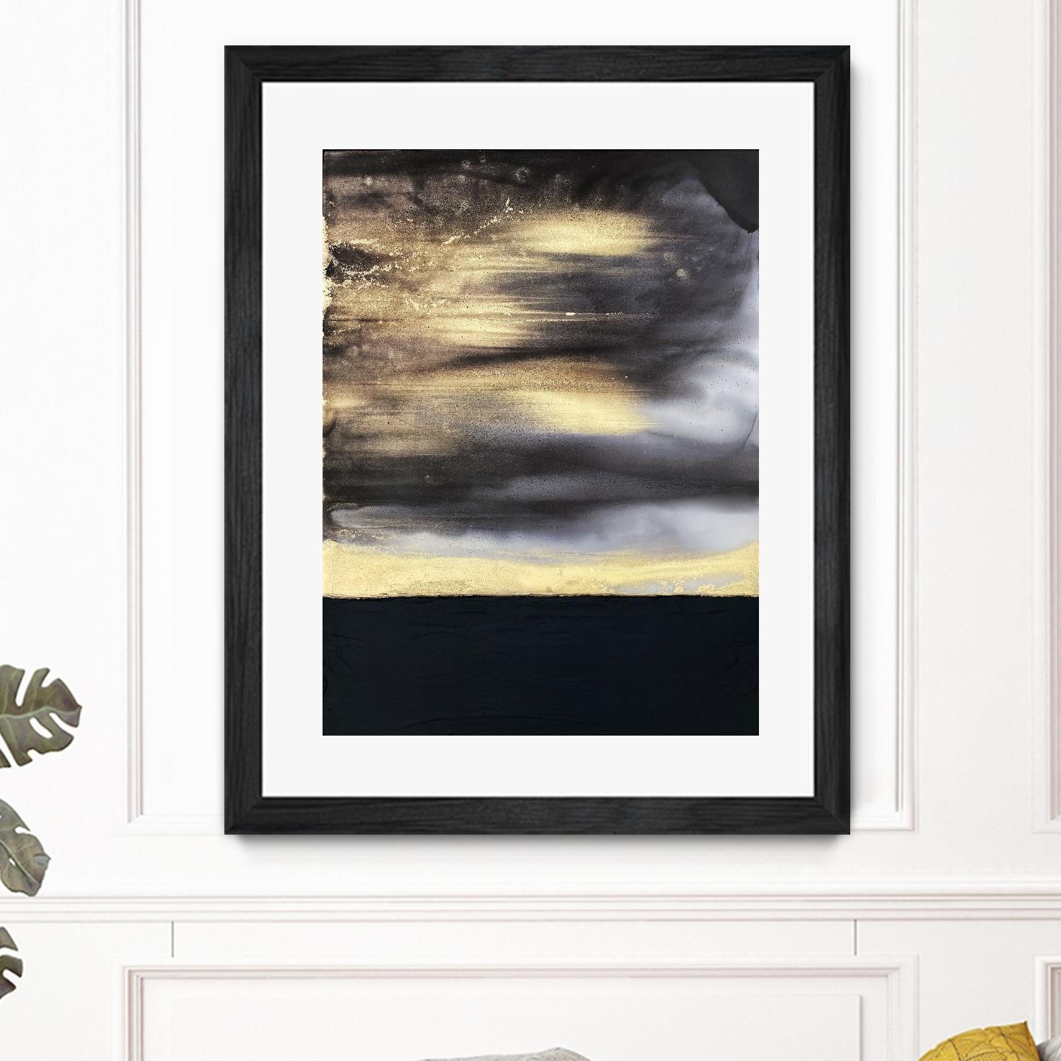 Golden Dawn -Purple by Alyson Mccrink on GIANT ART - beige abstract horizon