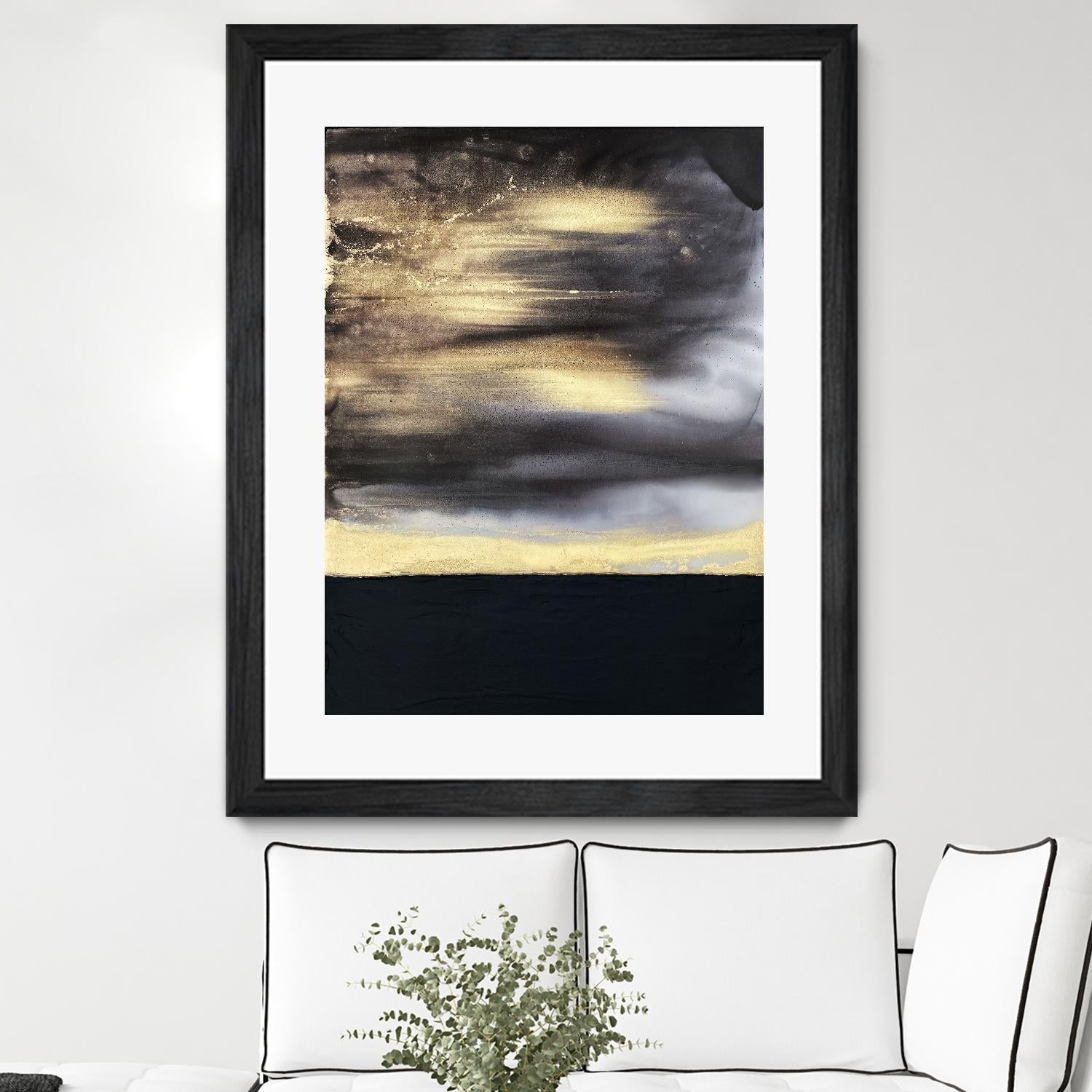 Golden Dawn -Purple by Alyson Mccrink on GIANT ART - beige abstract horizon