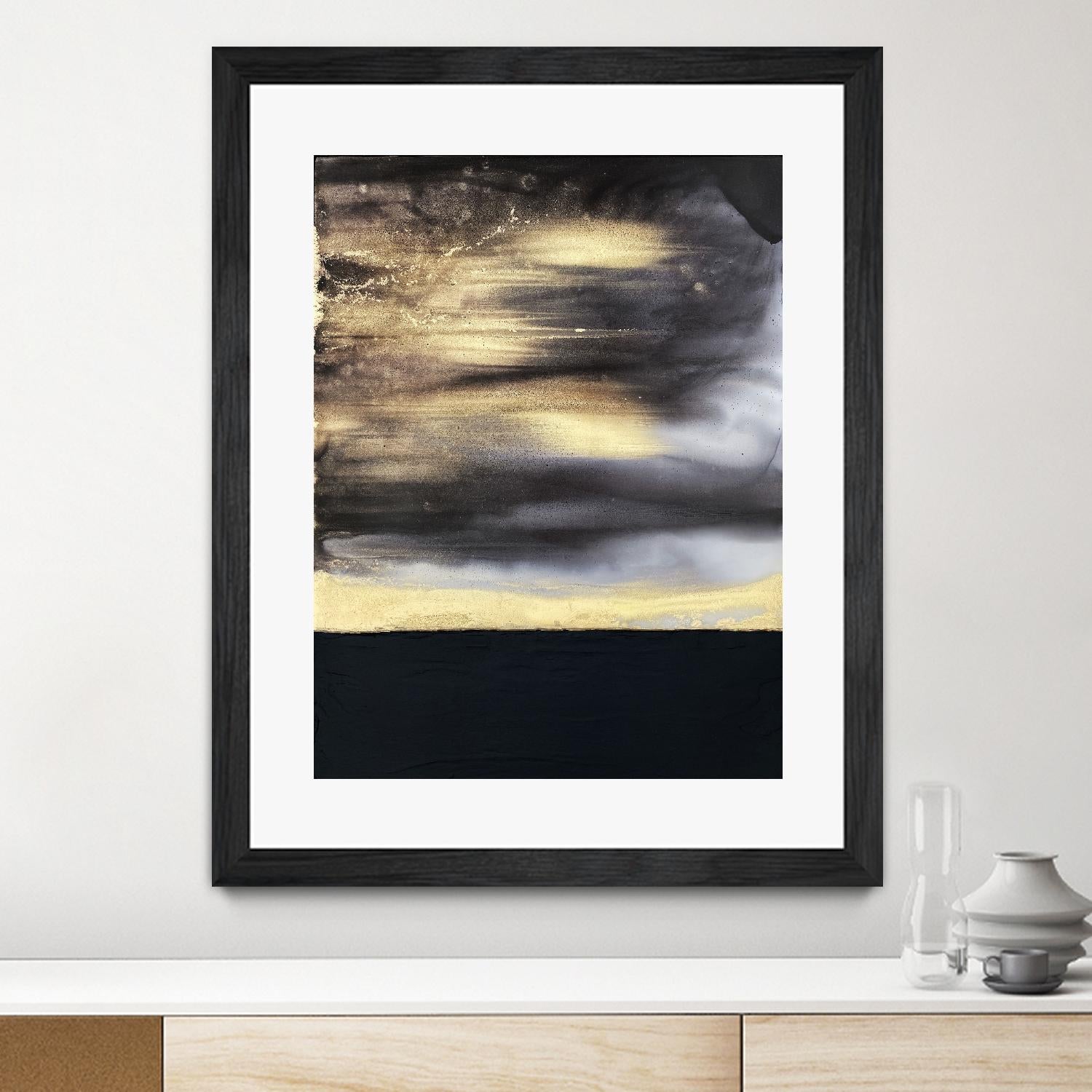 Golden Dawn -Purple by Alyson Mccrink on GIANT ART - beige abstract horizon