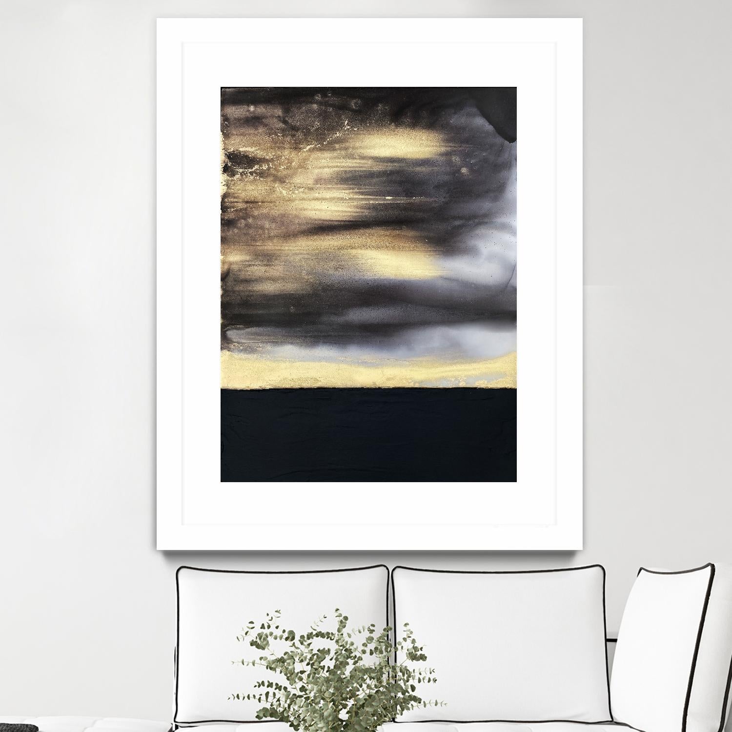 Golden Dawn -Purple by Alyson Mccrink on GIANT ART - beige abstract horizon