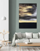Golden Dawn -Purple by Alyson Mccrink on GIANT ART - beige abstract horizon