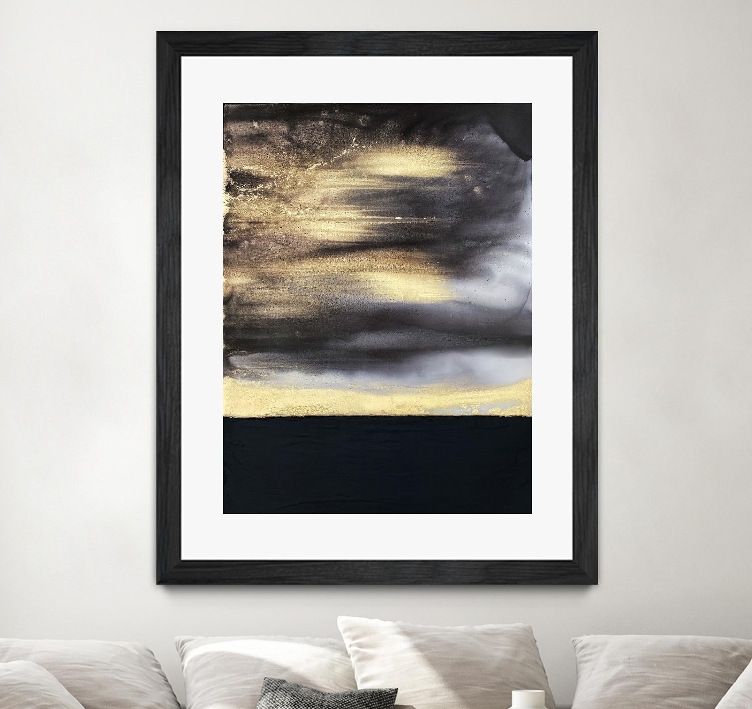 Golden Dawn -Purple by Alyson Mccrink on GIANT ART - beige abstract horizon
