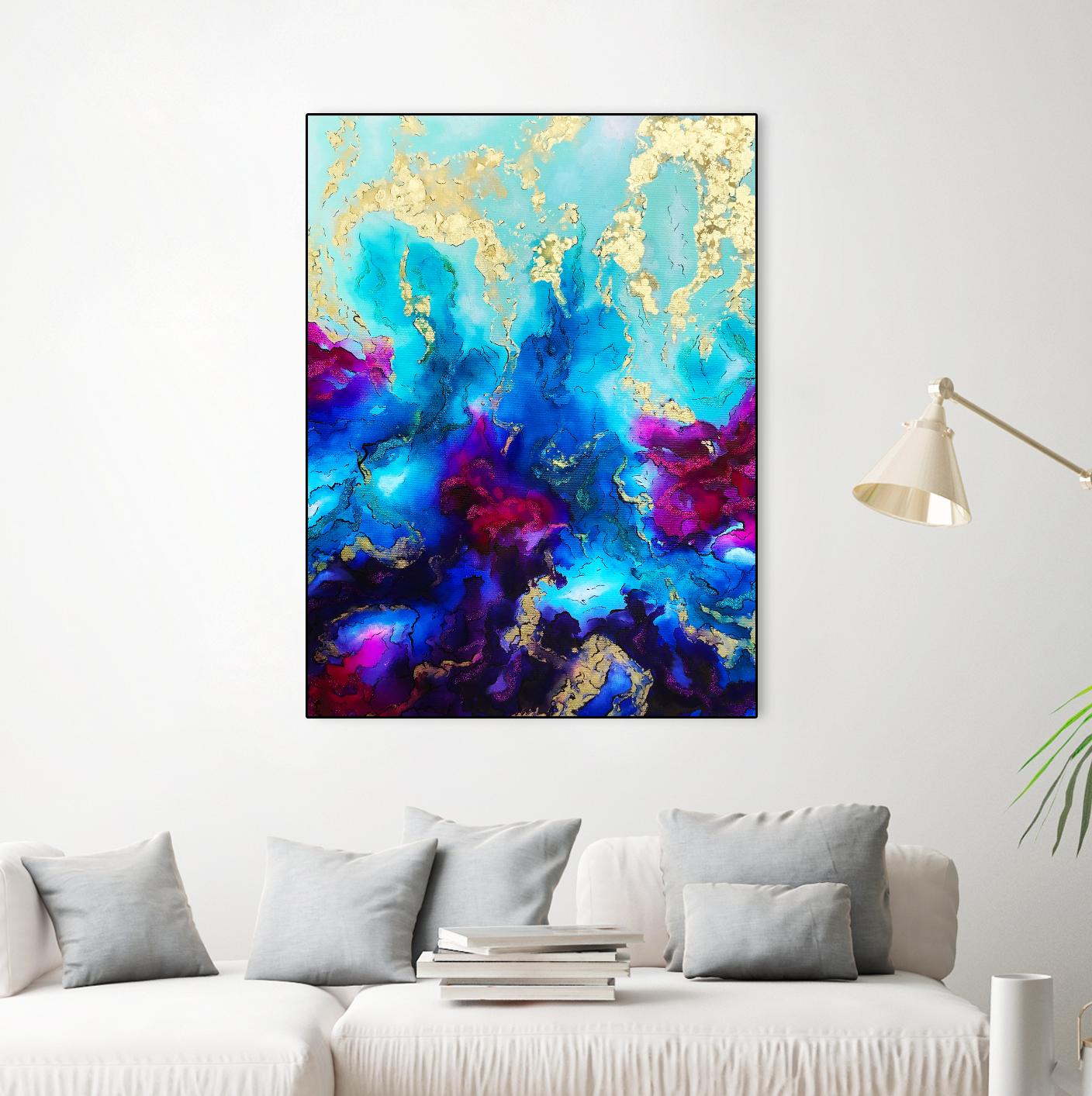 Al Magisti by Alyson Mccrink on GIANT ART - blue abstract