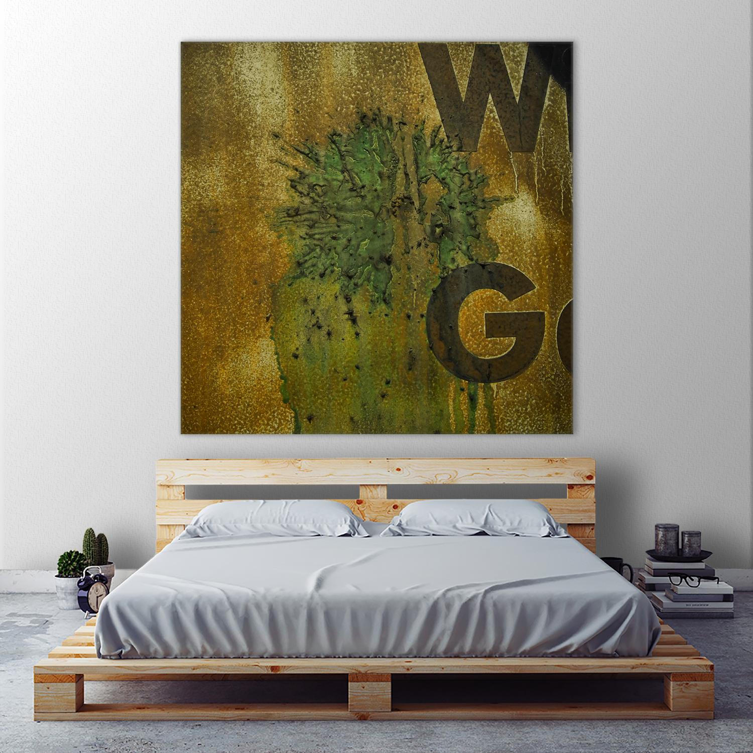 Rusty Panel by Jean-François Dupuis on GIANT ART - beige typography artiste québécois