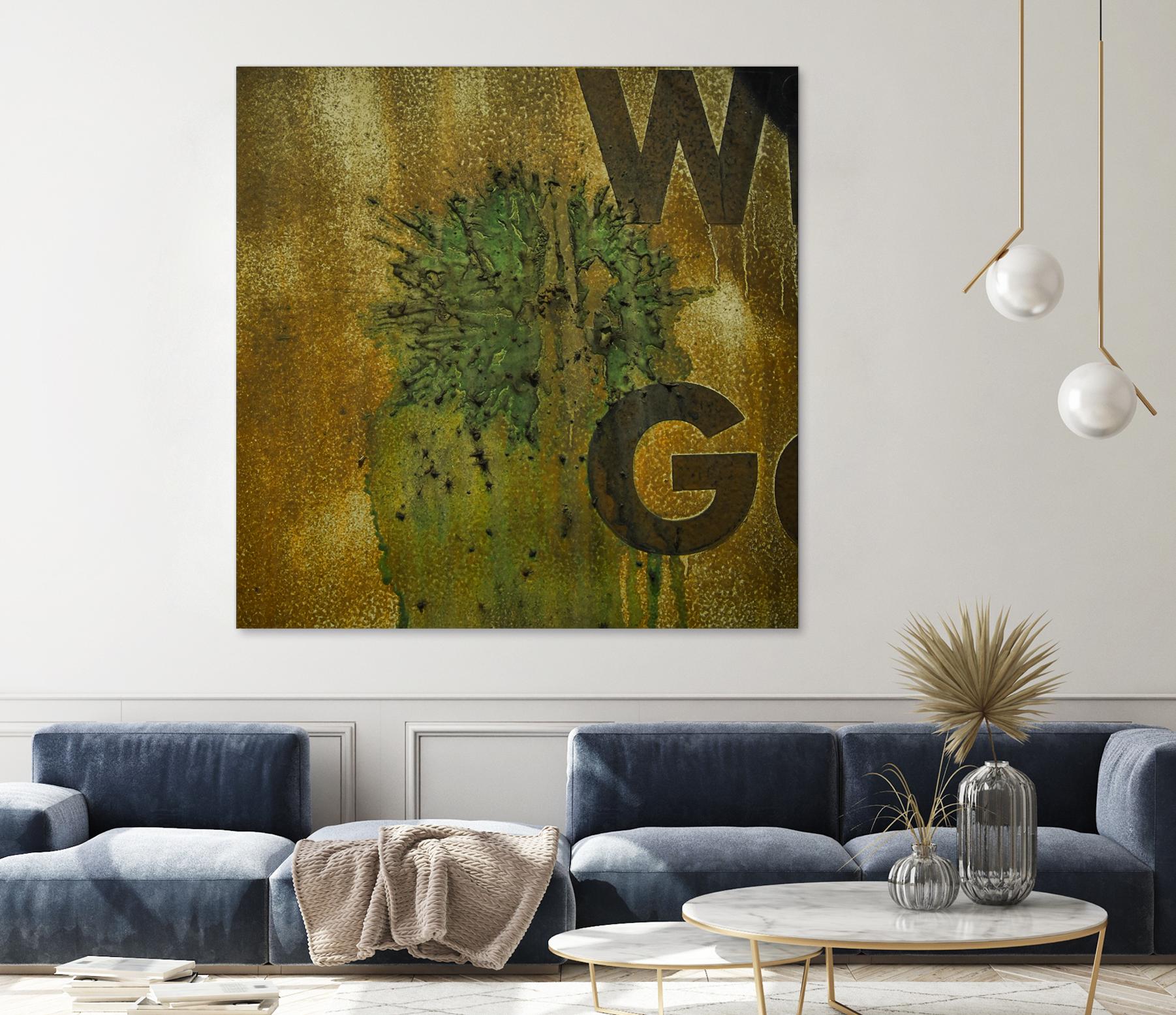 Rusty Panel by Jean-François Dupuis on GIANT ART - beige typography artiste québécois