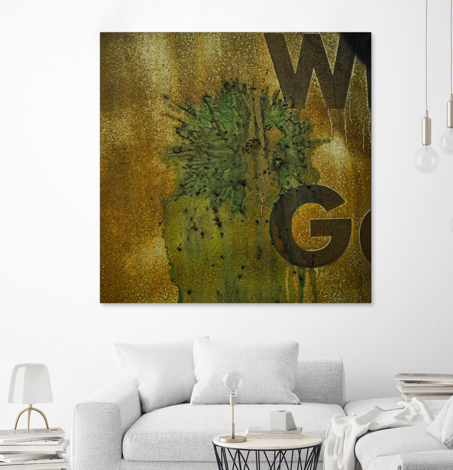 Rusty Panel by Jean-François Dupuis on GIANT ART - beige typography artiste québécois