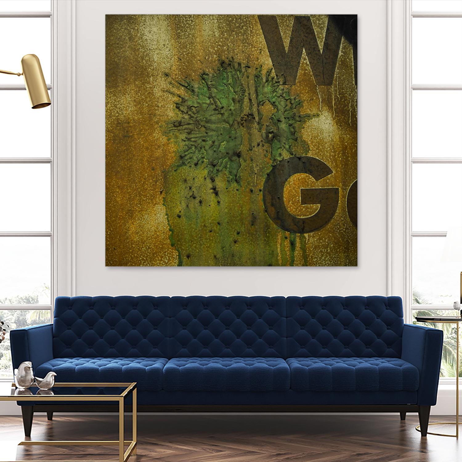 Rusty Panel by Jean-François Dupuis on GIANT ART - beige typography artiste québécois