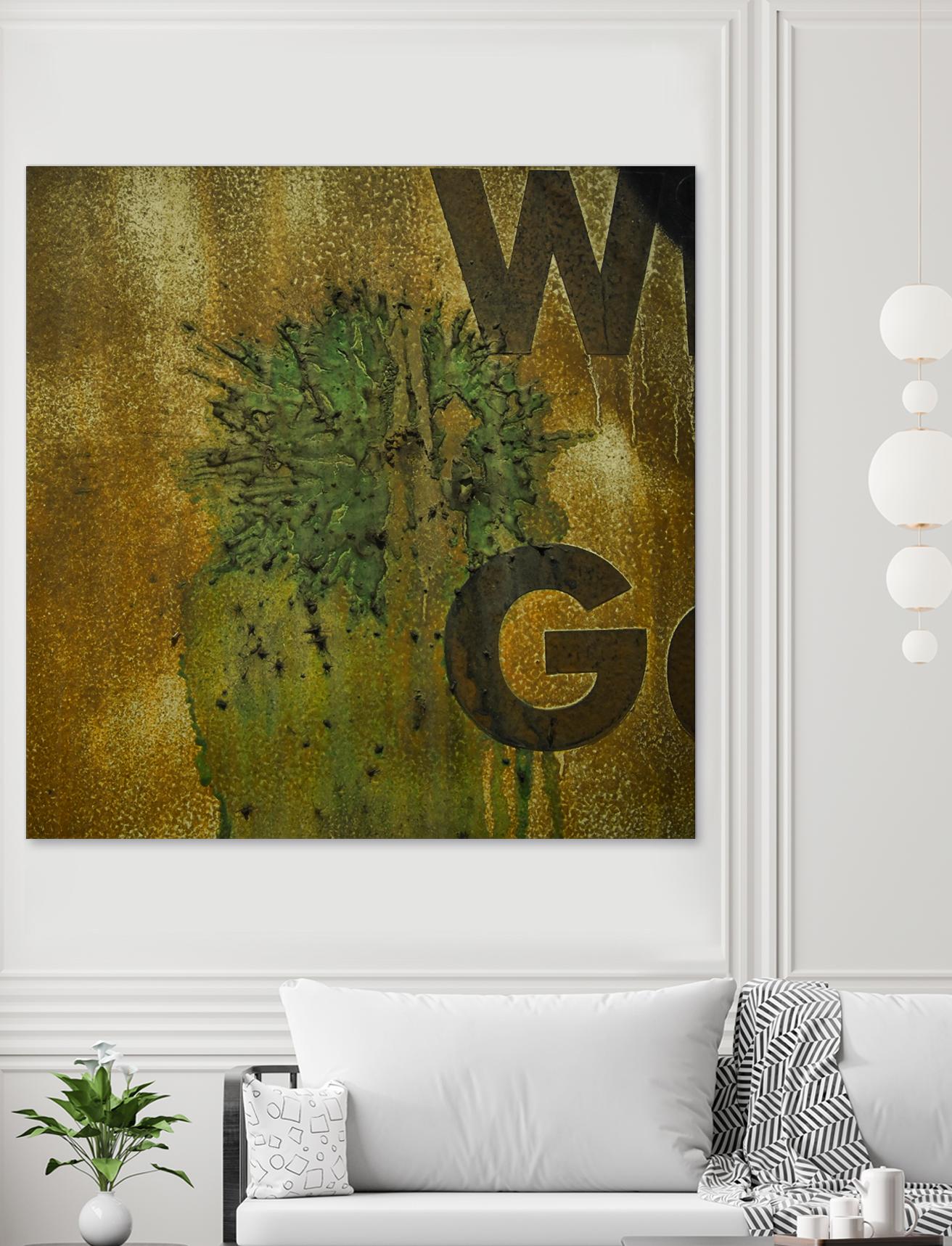 Rusty Panel by Jean-François Dupuis on GIANT ART - beige typography artiste québécois