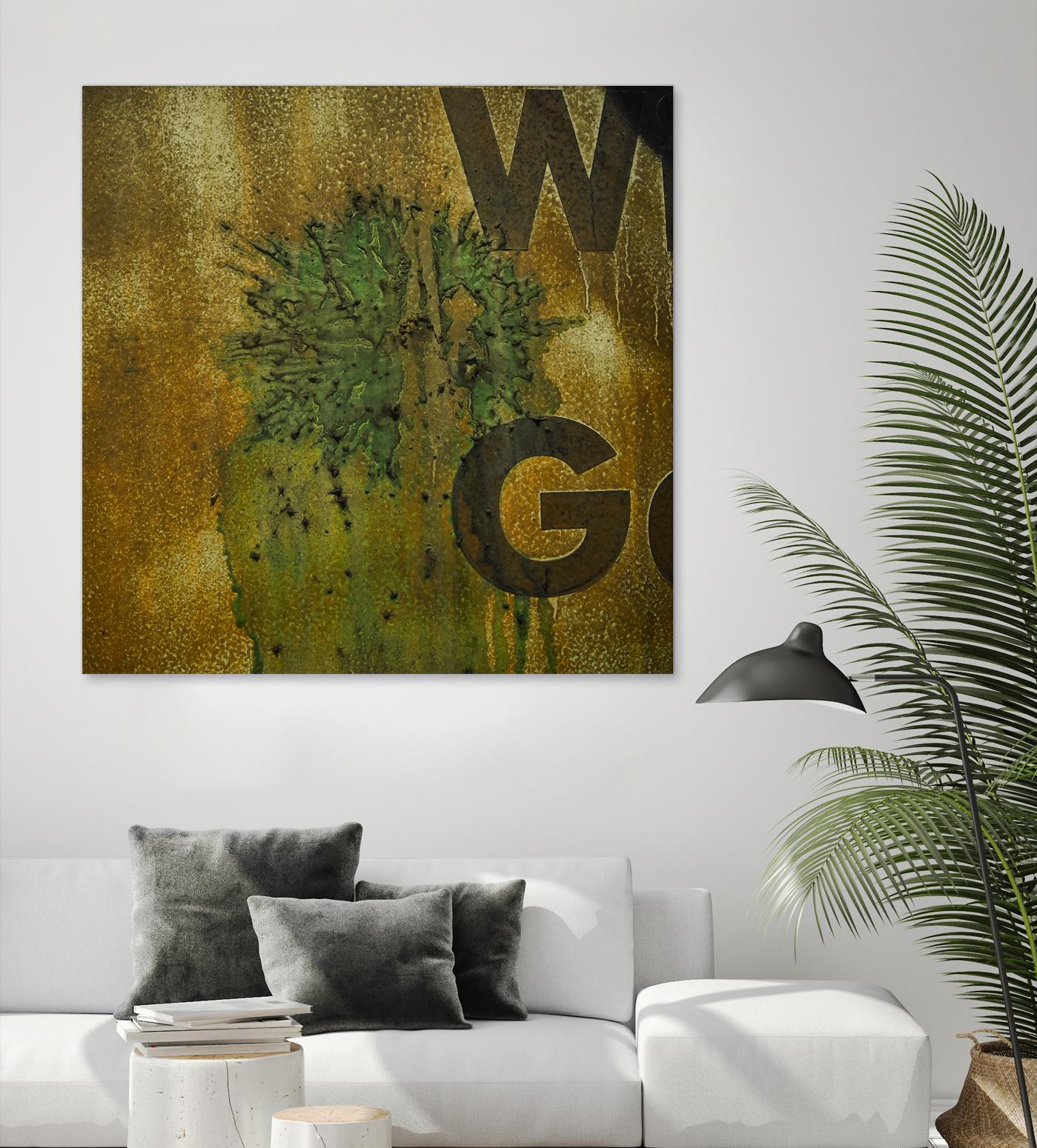 Rusty Panel by Jean-François Dupuis on GIANT ART - beige typography artiste québécois