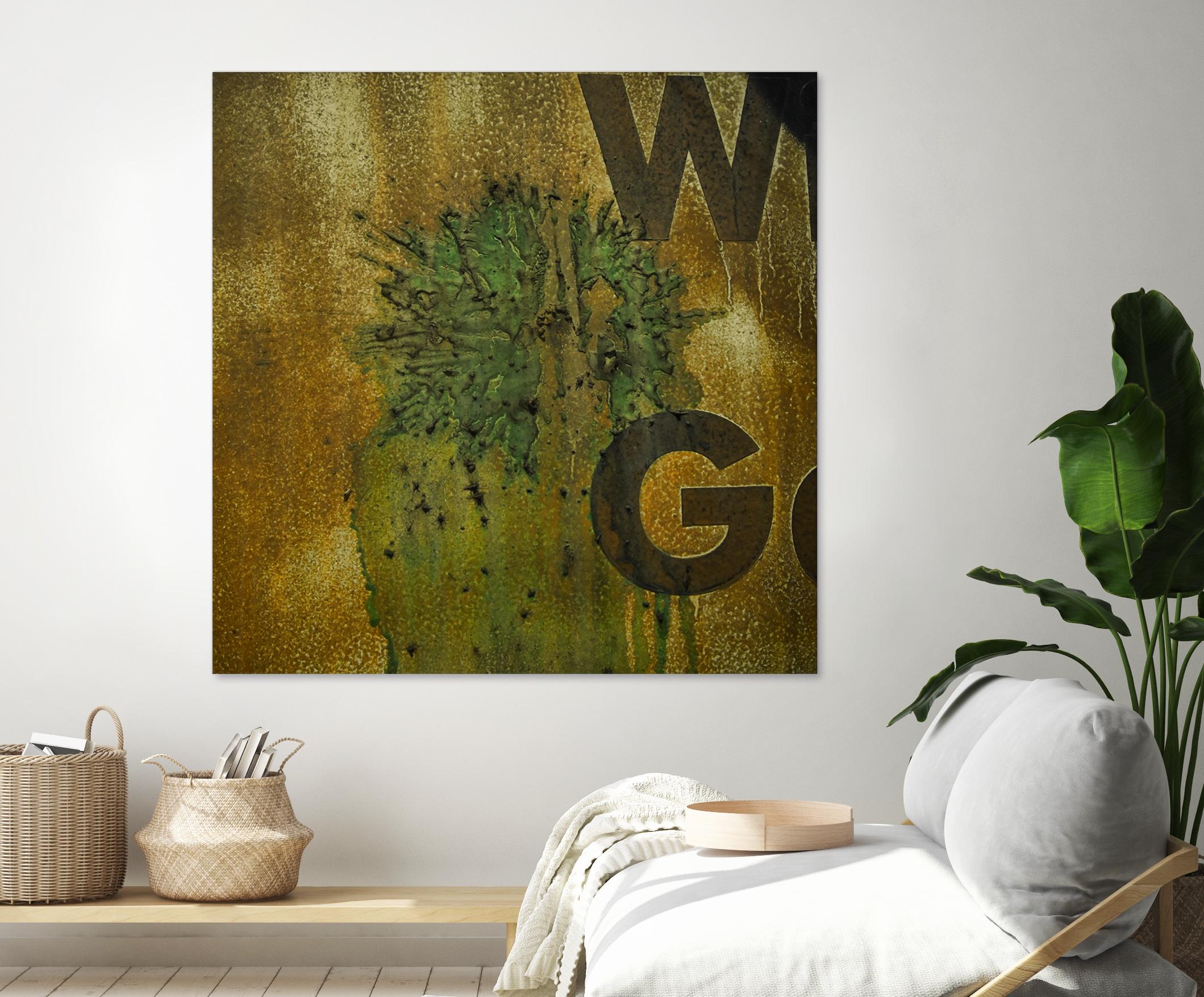 Rusty Panel by Jean-François Dupuis on GIANT ART - beige typography artiste québécois