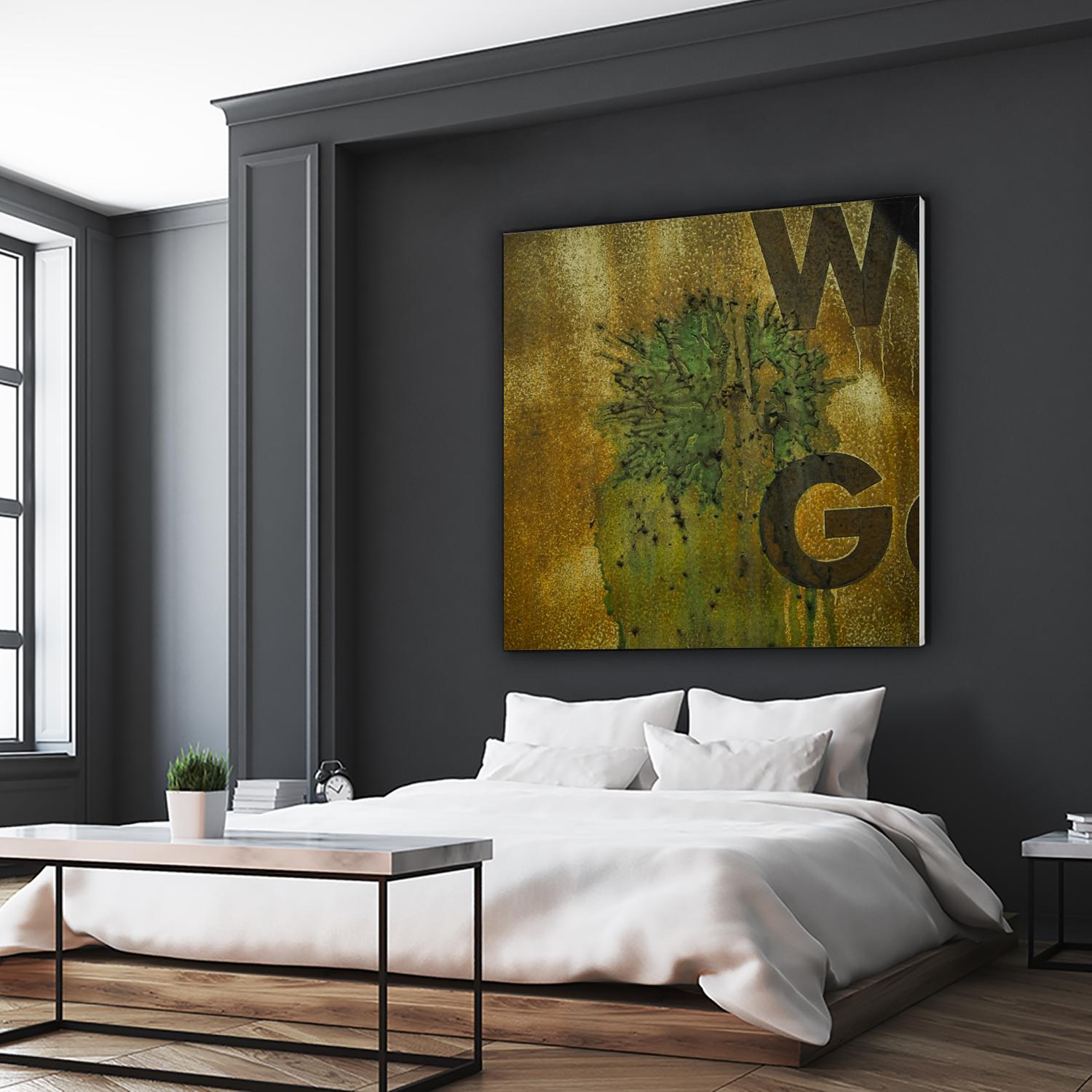 Rusty Panel by Jean-François Dupuis on GIANT ART - beige typography artiste québécois