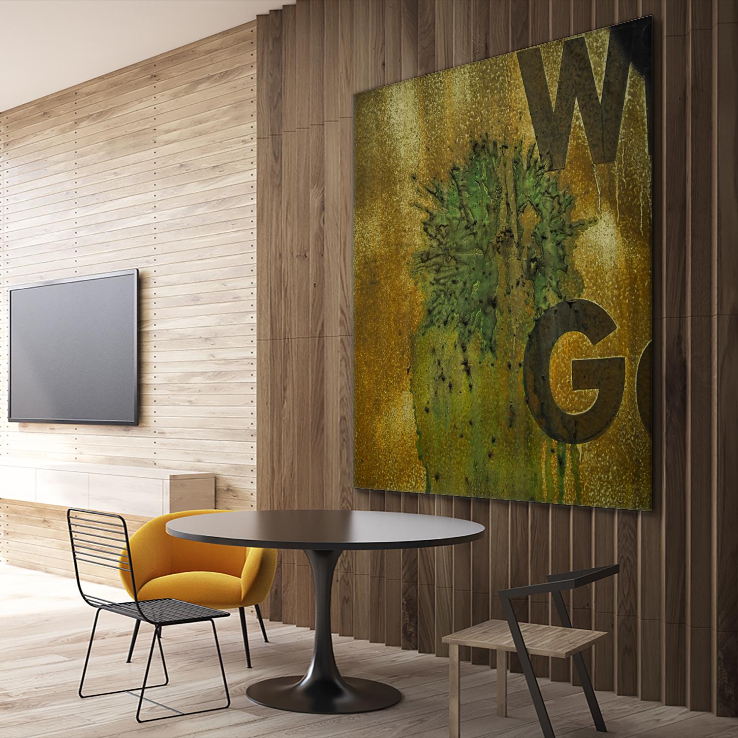 Rusty Panel by Jean-François Dupuis on GIANT ART - beige typography artiste québécois