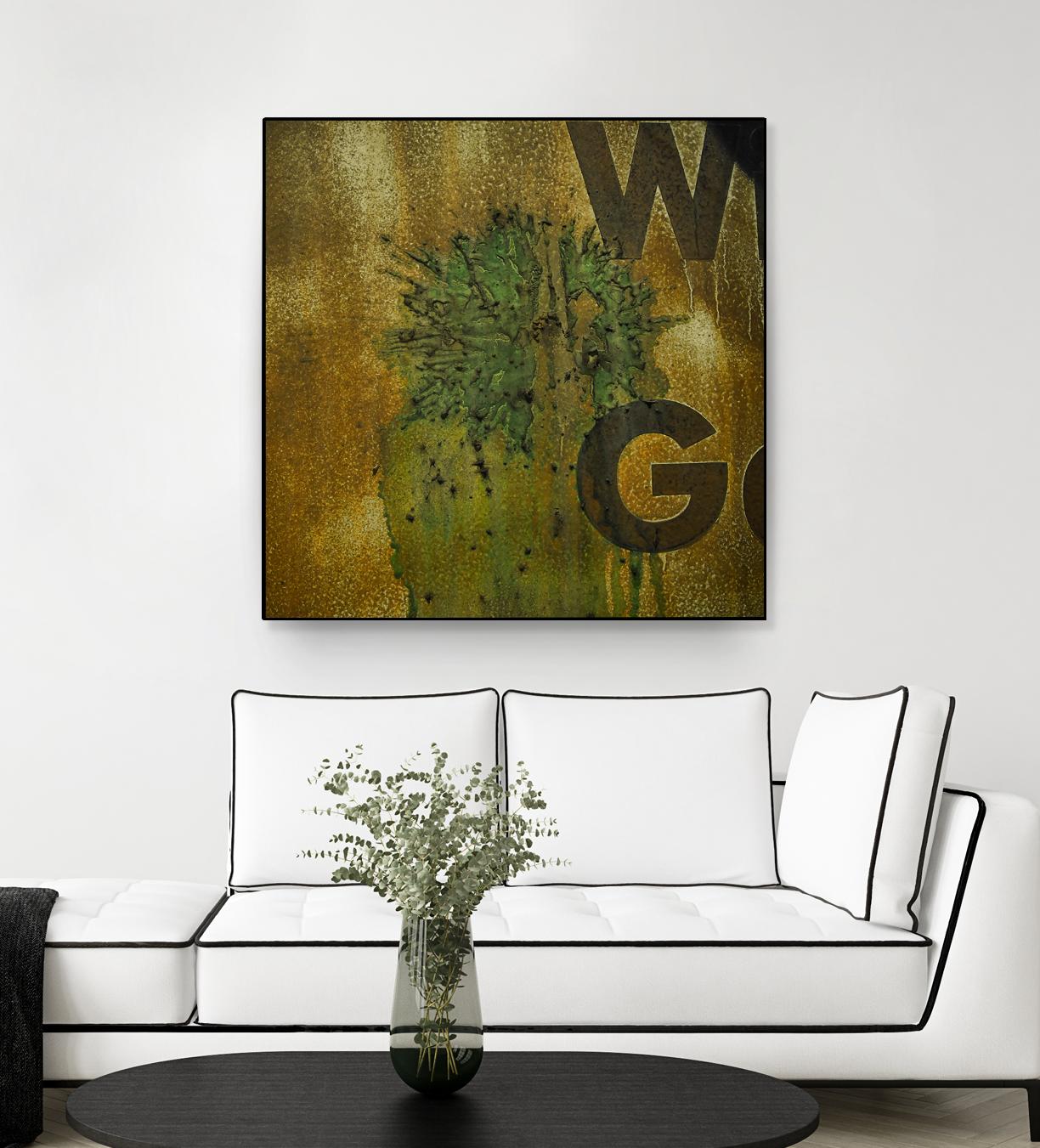 Rusty Panel by Jean-François Dupuis on GIANT ART - beige typography artiste québécois