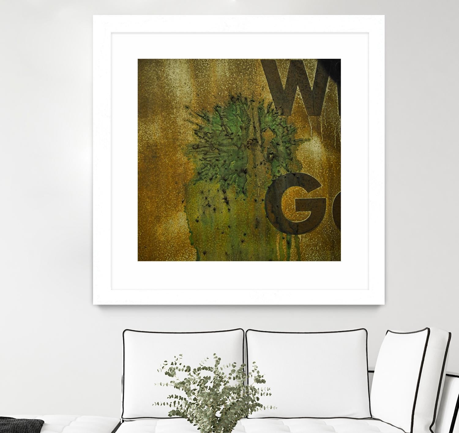 Rusty Panel by Jean-François Dupuis on GIANT ART - beige typography artiste québécois