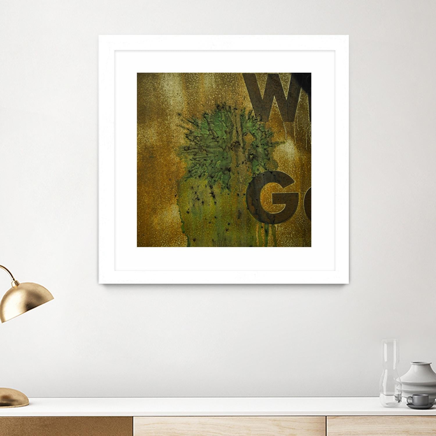 Rusty Panel by Jean-François Dupuis on GIANT ART - beige typography artiste québécois