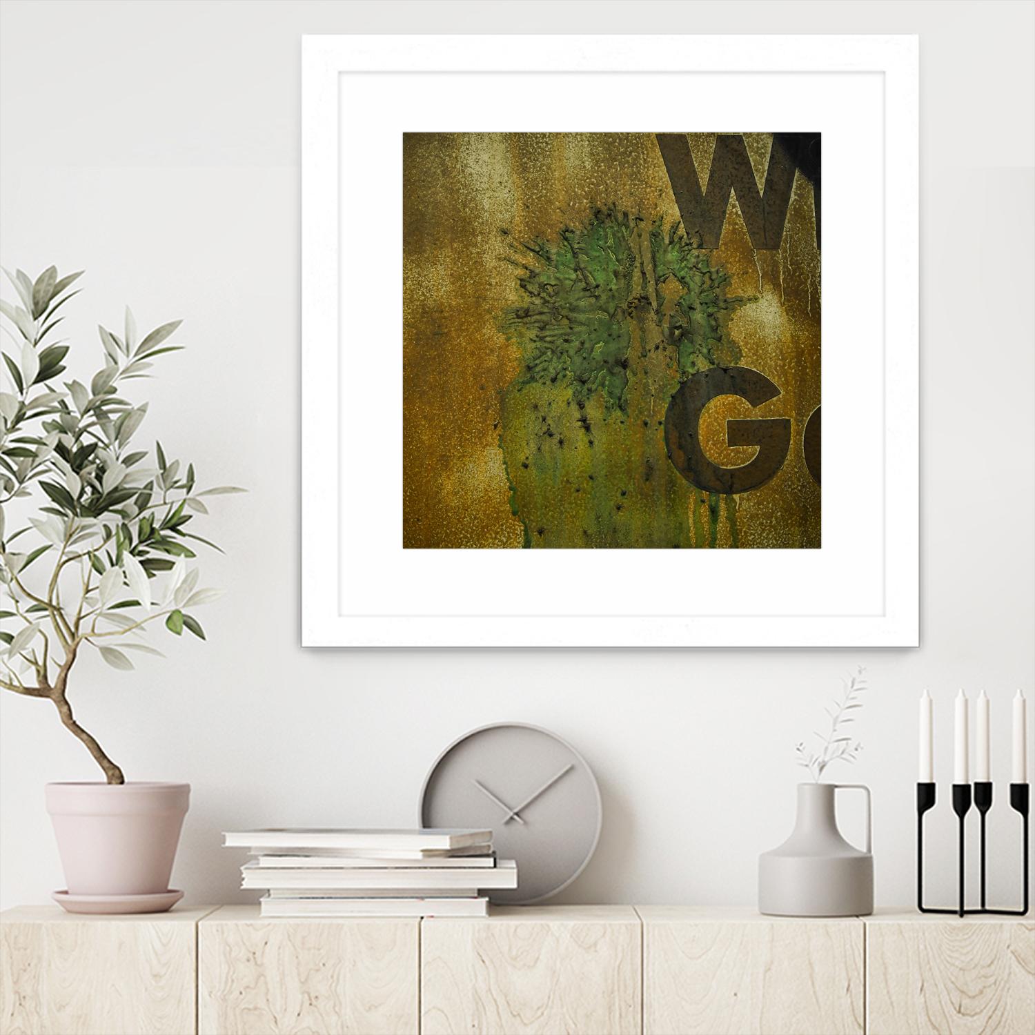 Rusty Panel by Jean-François Dupuis on GIANT ART - beige typography artiste québécois