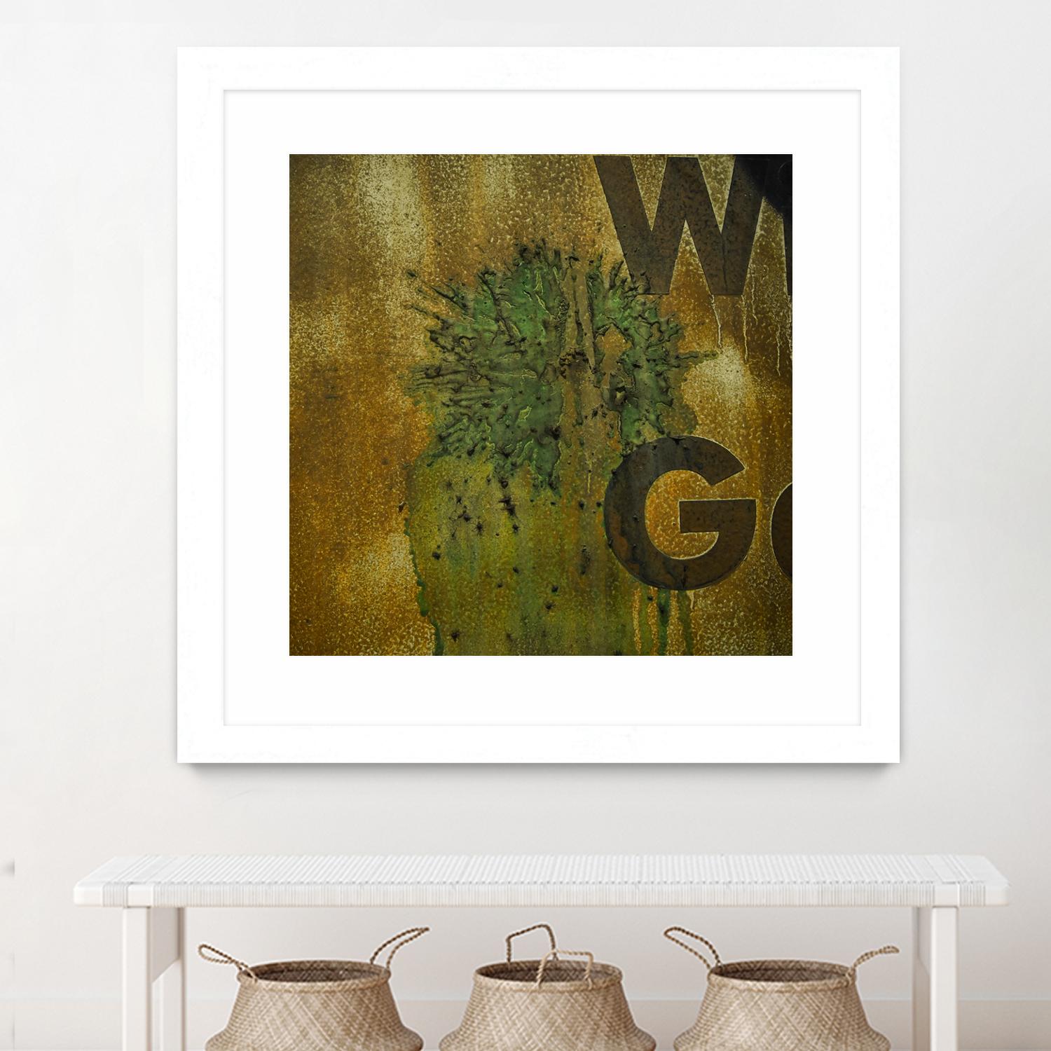 Rusty Panel by Jean-François Dupuis on GIANT ART - beige typography artiste québécois