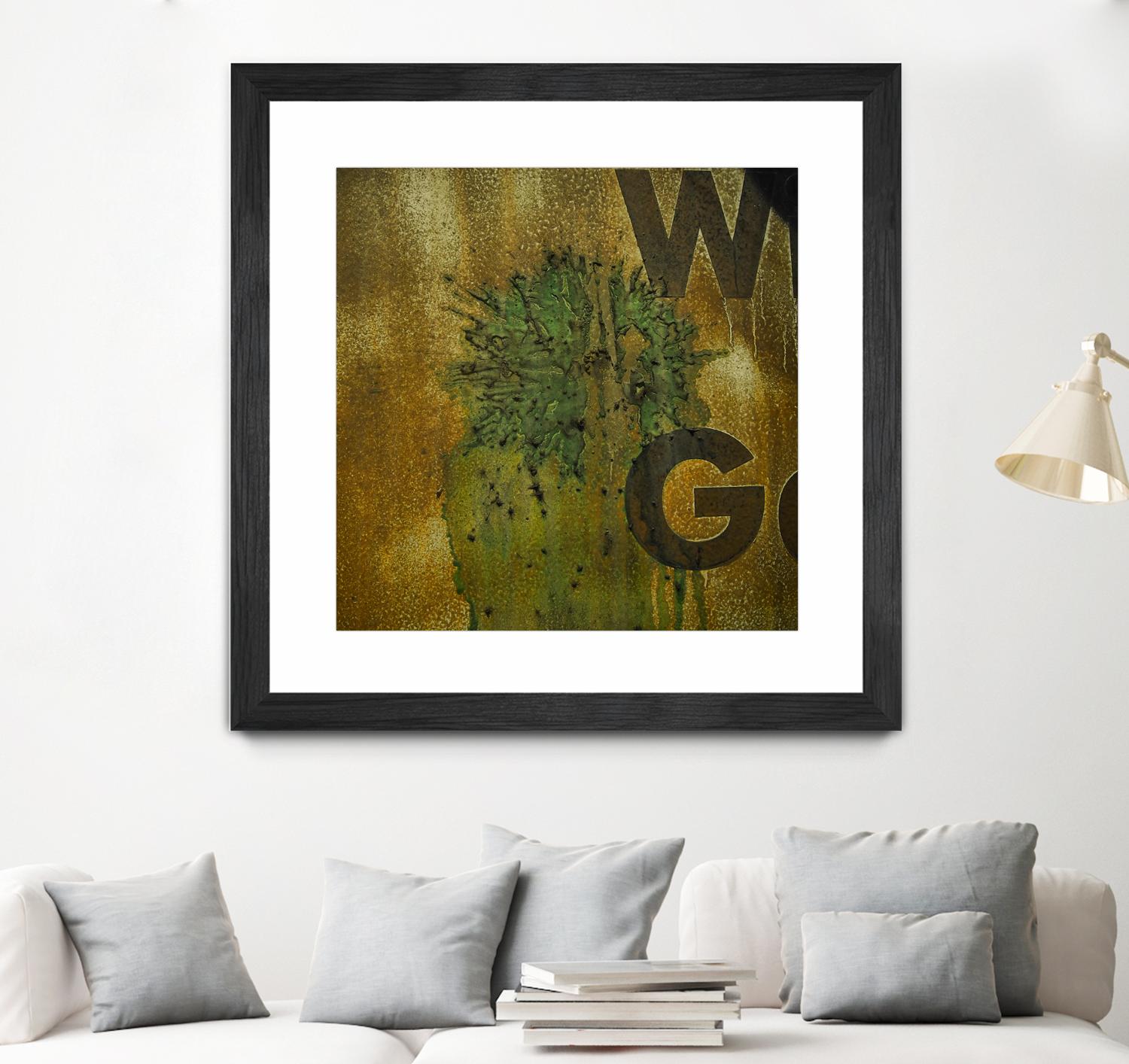 Rusty Panel by Jean-François Dupuis on GIANT ART - beige typography artiste québécois