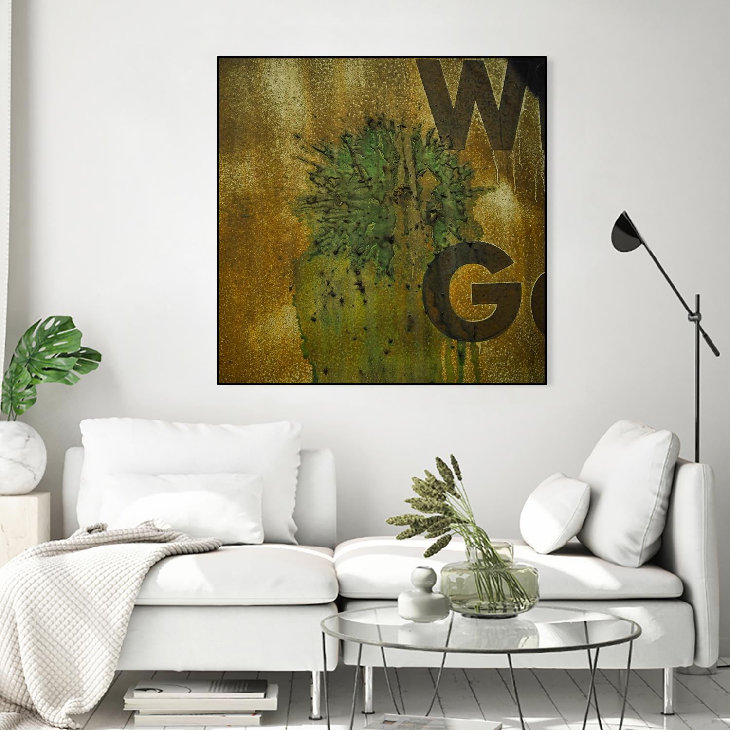 Rusty Panel by Jean-François Dupuis on GIANT ART - beige typography artiste québécois