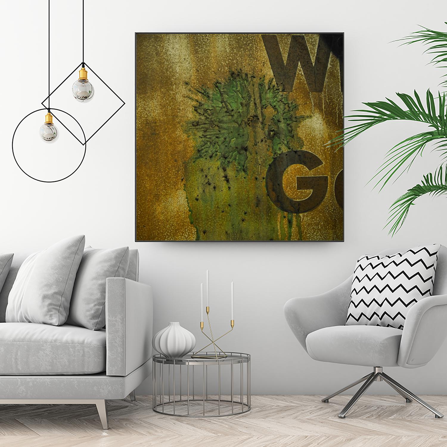 Rusty Panel by Jean-François Dupuis on GIANT ART - beige typography artiste québécois