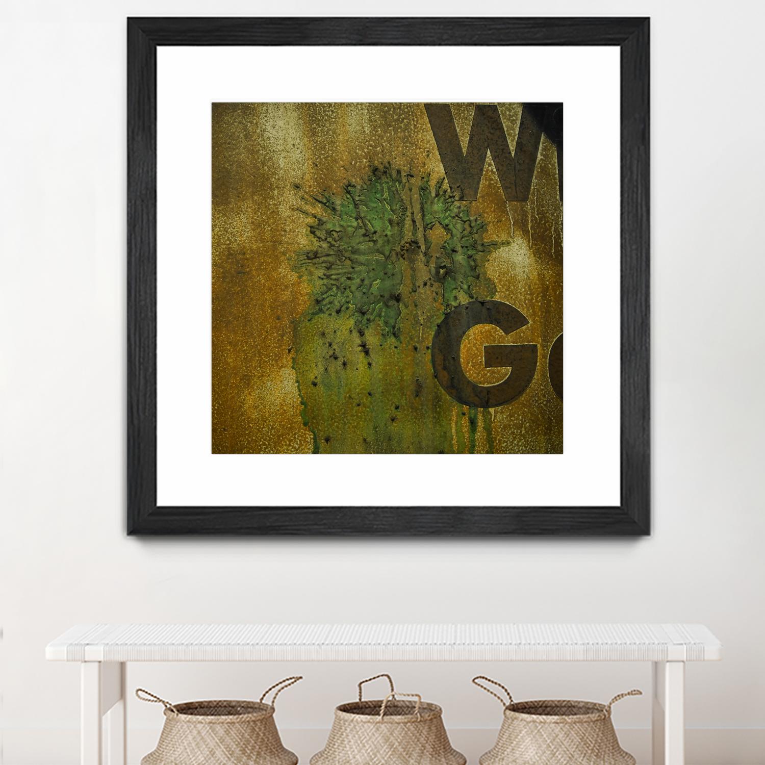 Rusty Panel by Jean-François Dupuis on GIANT ART - beige typography artiste québécois