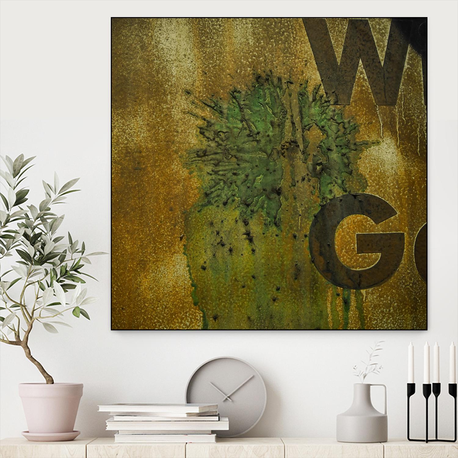 Rusty Panel by Jean-François Dupuis on GIANT ART - beige typography artiste québécois