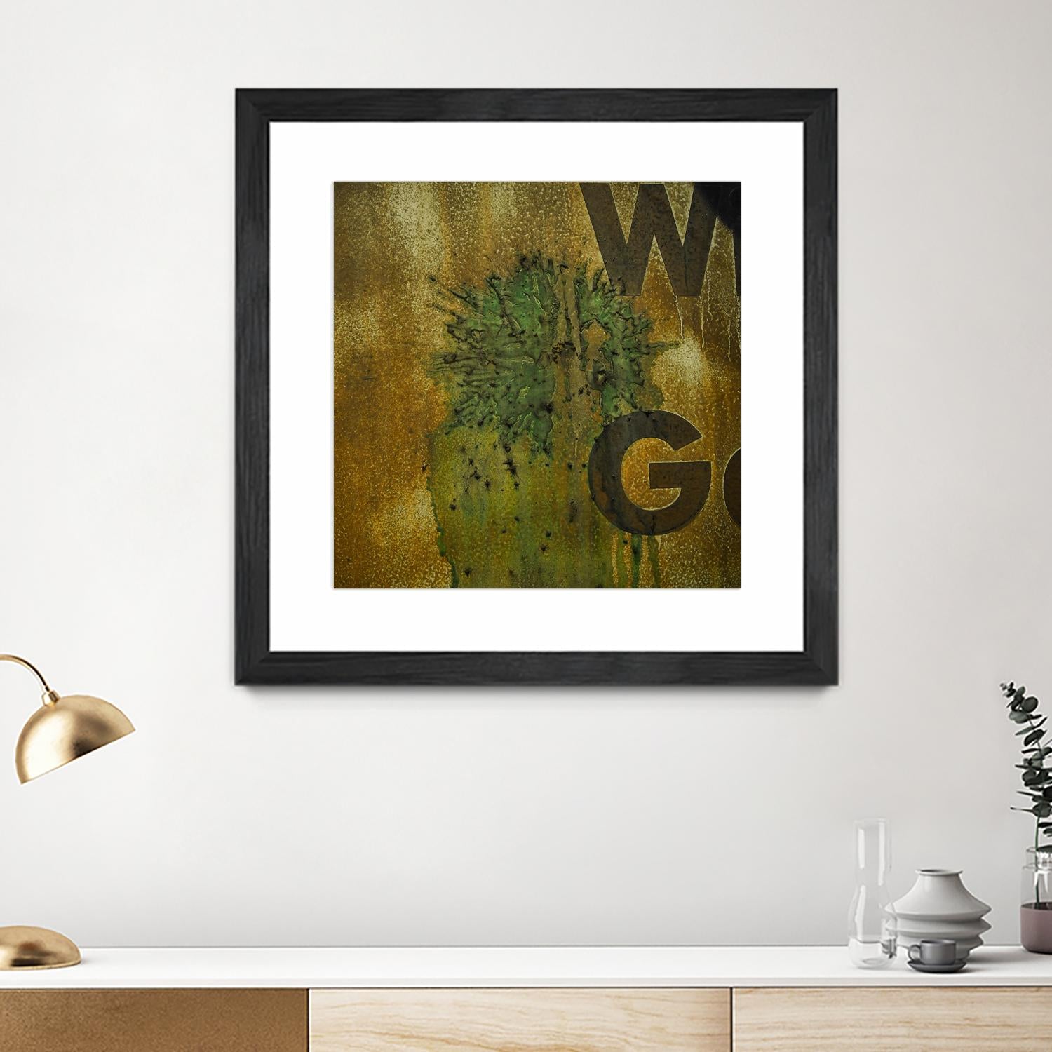 Rusty Panel by Jean-François Dupuis on GIANT ART - beige typography artiste québécois