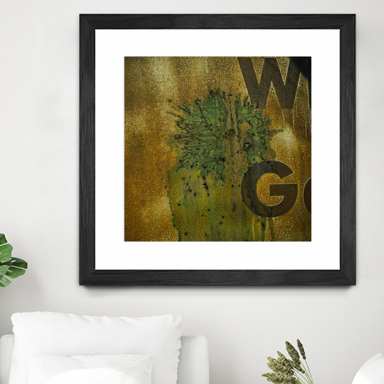 Rusty Panel by Jean-François Dupuis on GIANT ART - beige typography artiste québécois