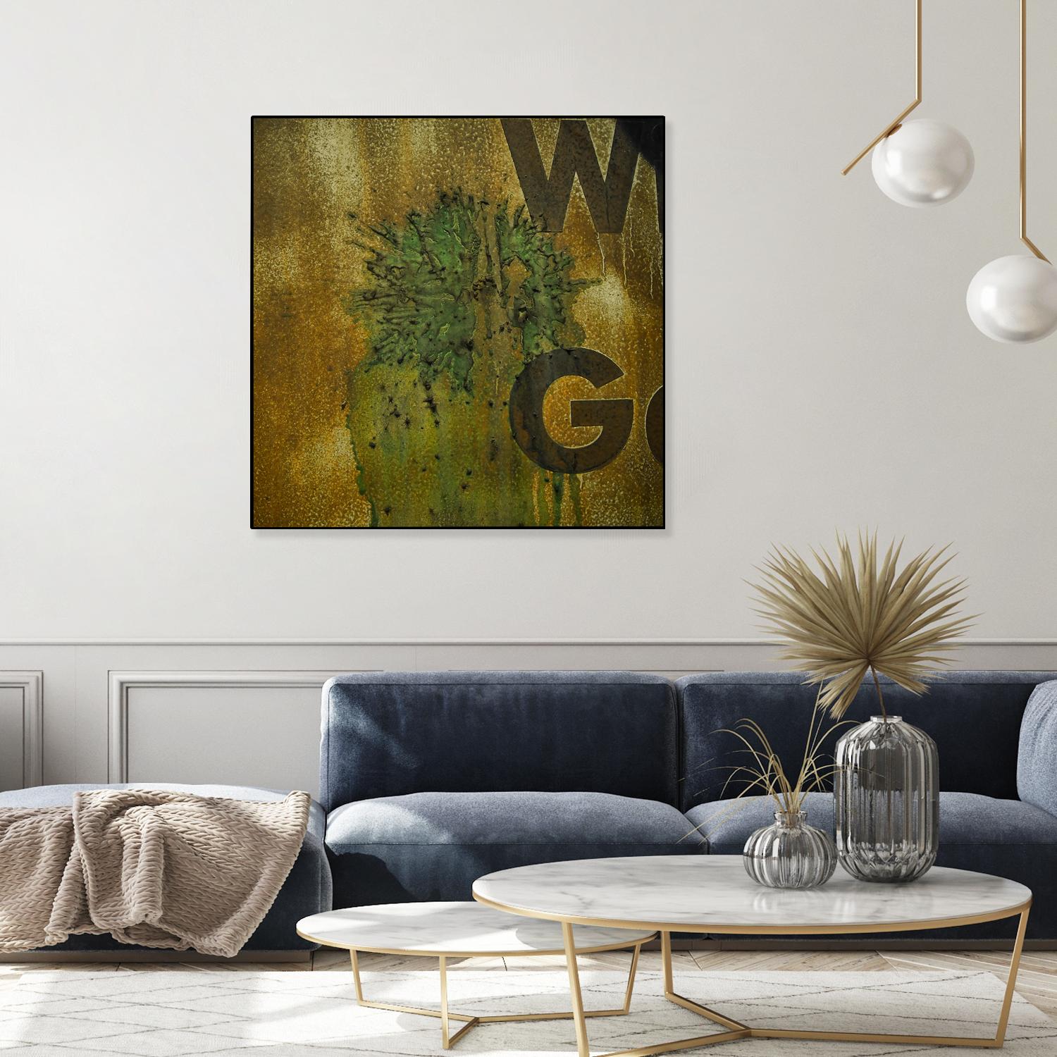 Rusty Panel by Jean-François Dupuis on GIANT ART - beige typography artiste québécois