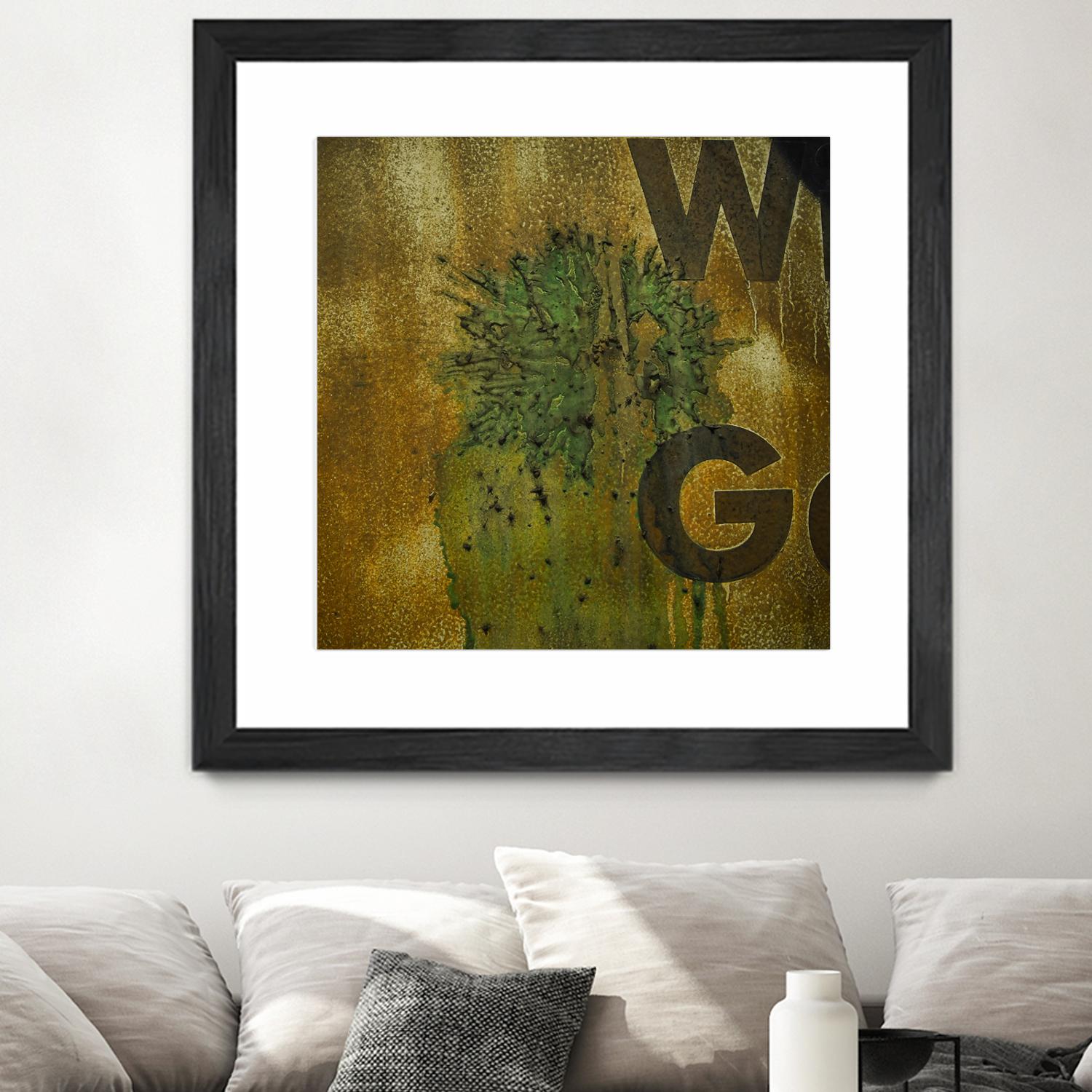 Rusty Panel by Jean-François Dupuis on GIANT ART - beige typography artiste québécois