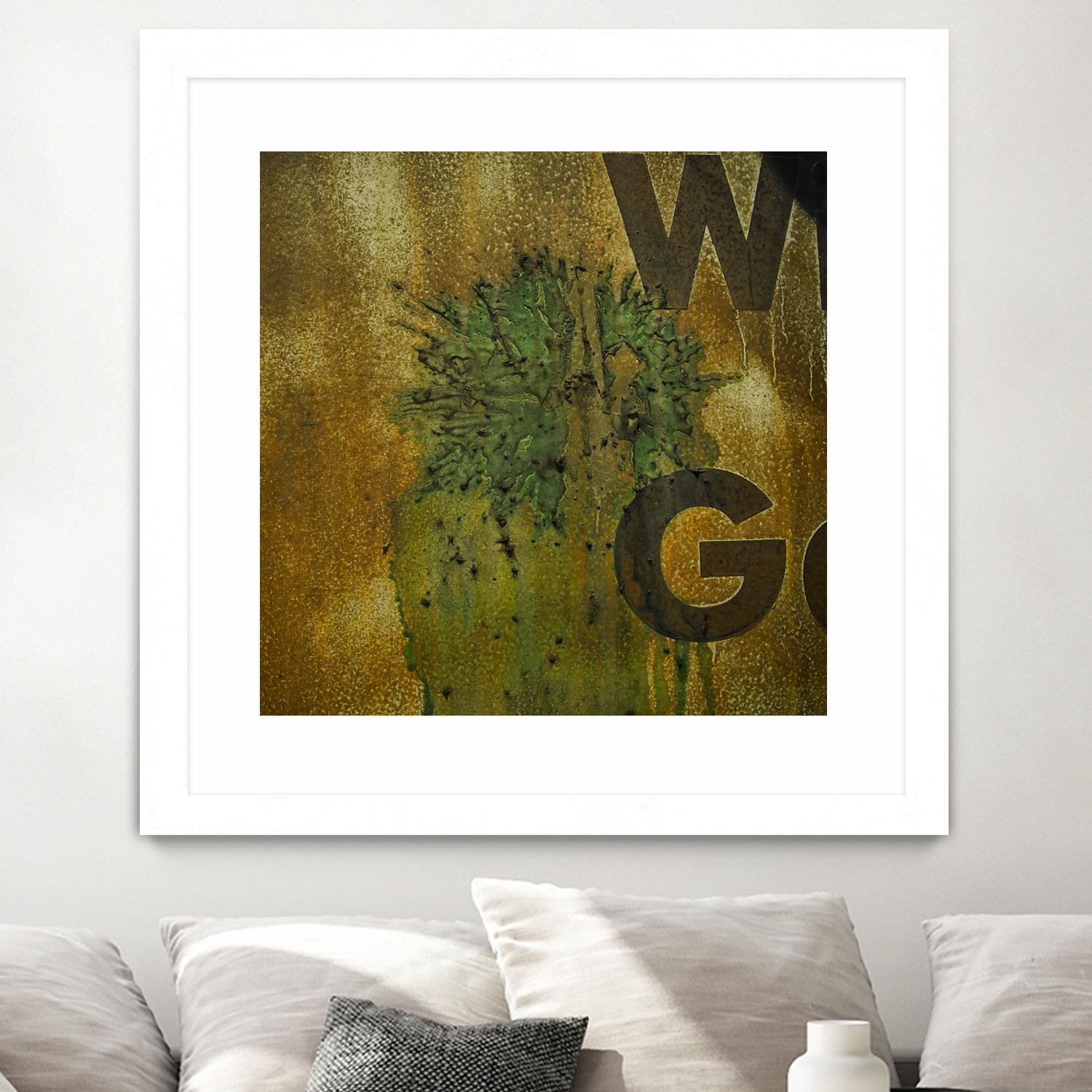 Rusty Panel by Jean-François Dupuis on GIANT ART - beige typography artiste québécois