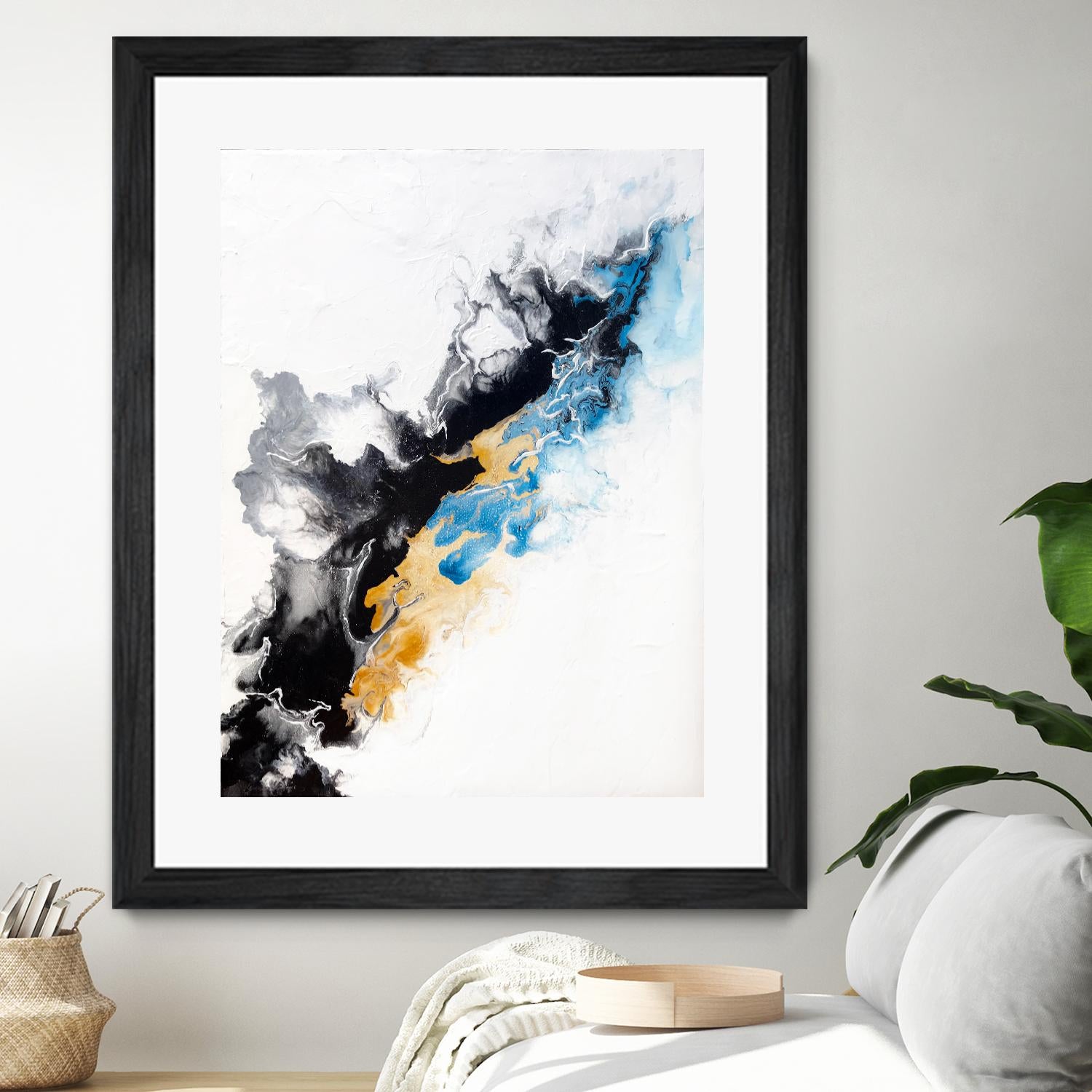 Wish Come True by Alyson Mccrink on GIANT ART - blue abstract linéaire